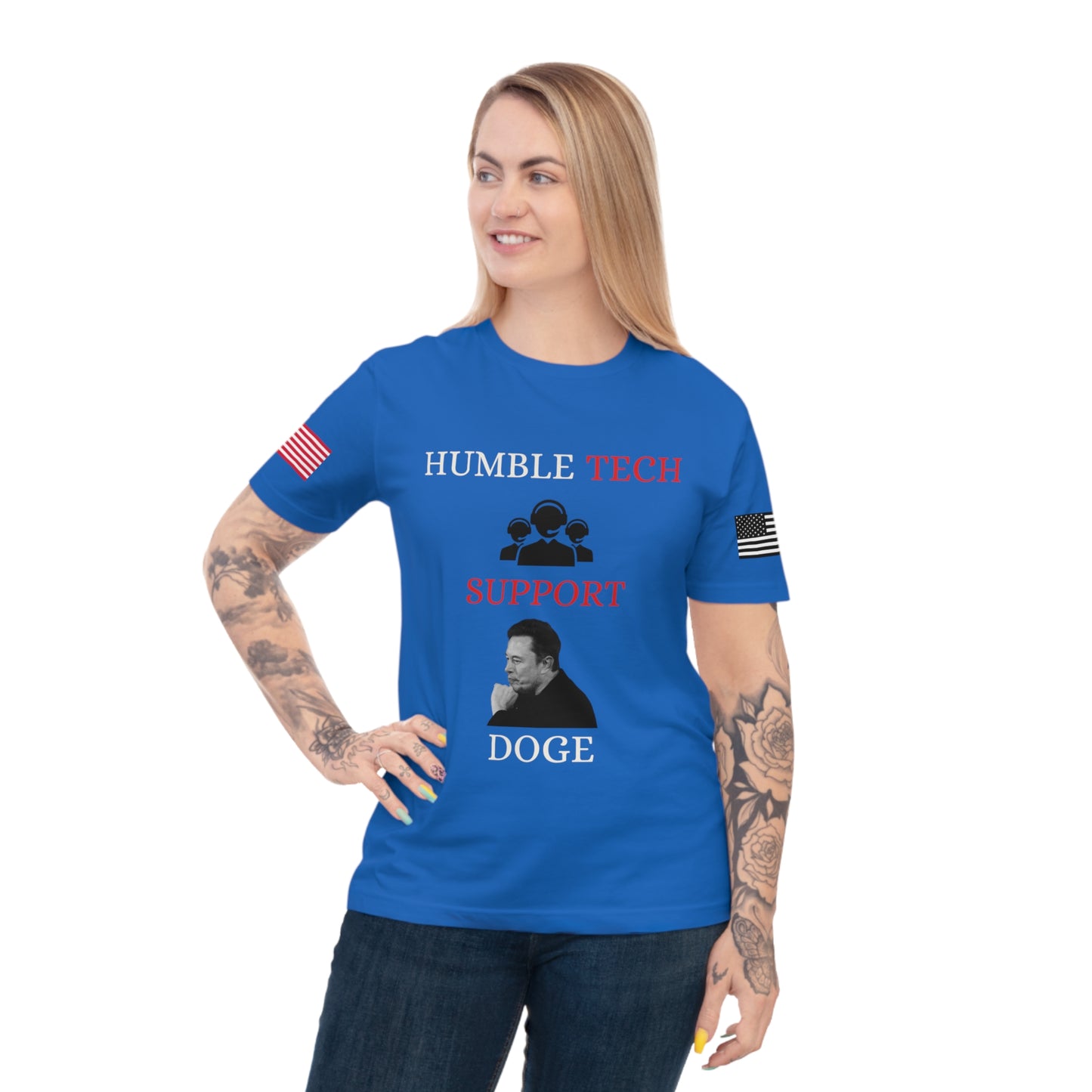 Elon Musk’s ‘Humble Tech Support’ DOGE Initiative Tee _100% Organic Cotton