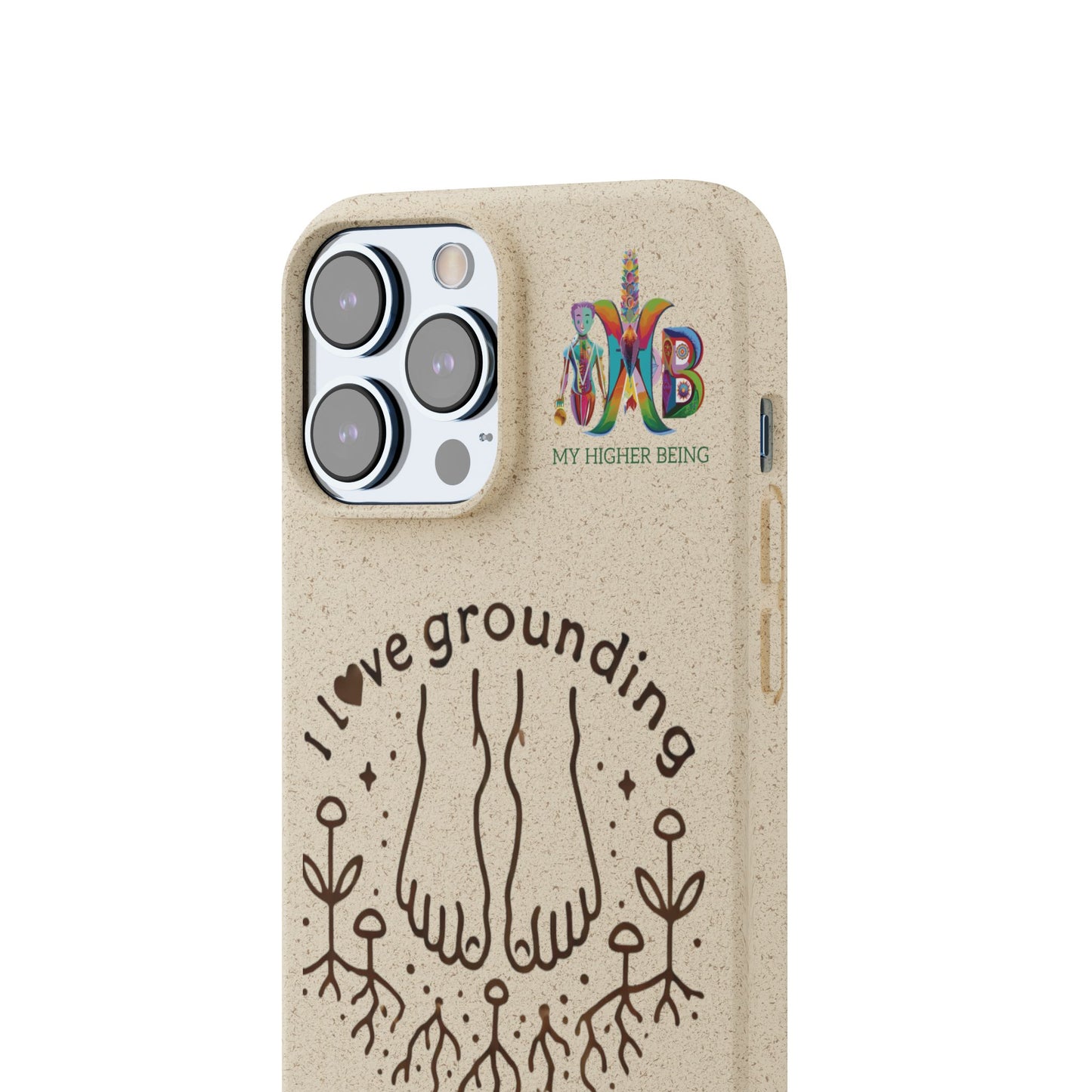 'I Love Grounding'_Plastic Free Biodegradable Phone Case