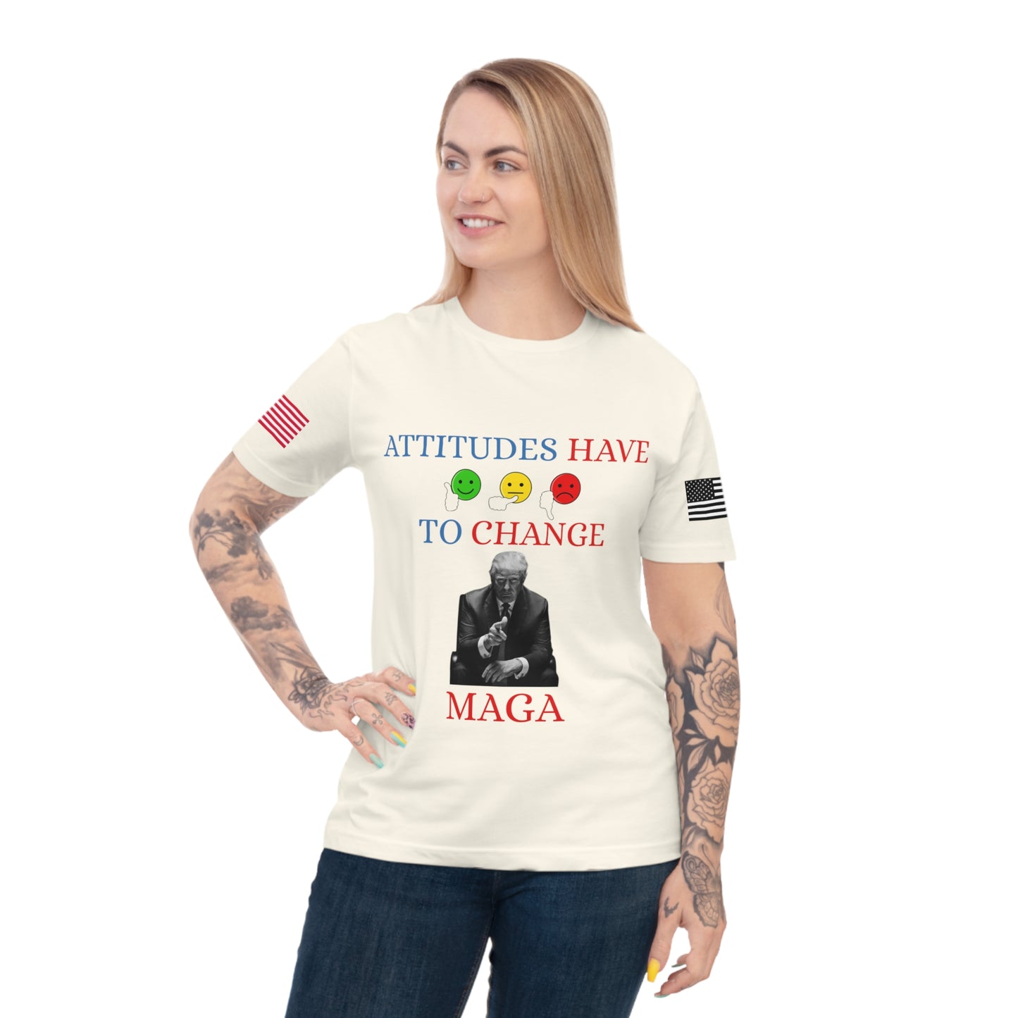 Trump’s Call for Change Tee: Advocating New Attitudes for Peace _100% Organic Cotton