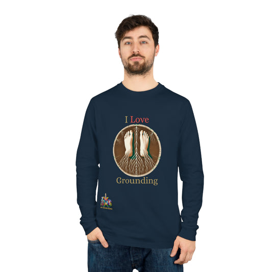 'I Love Grounding'_100% Organic Cotton Long Sleeve Tee