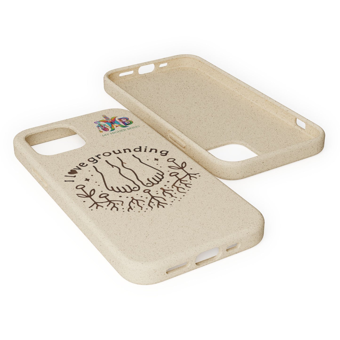 'I Love Grounding'_Plastic Free Biodegradable Phone Case