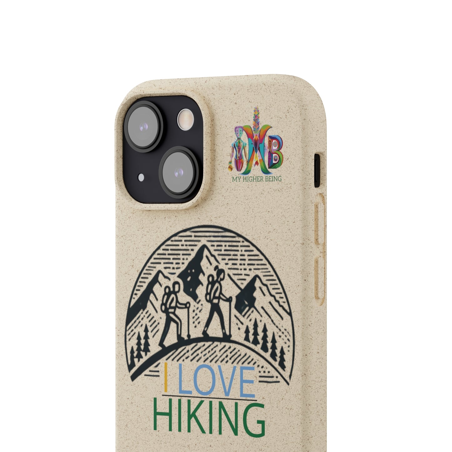 'I Love Hiking'_Plastic Free Biodegradable Phone Case