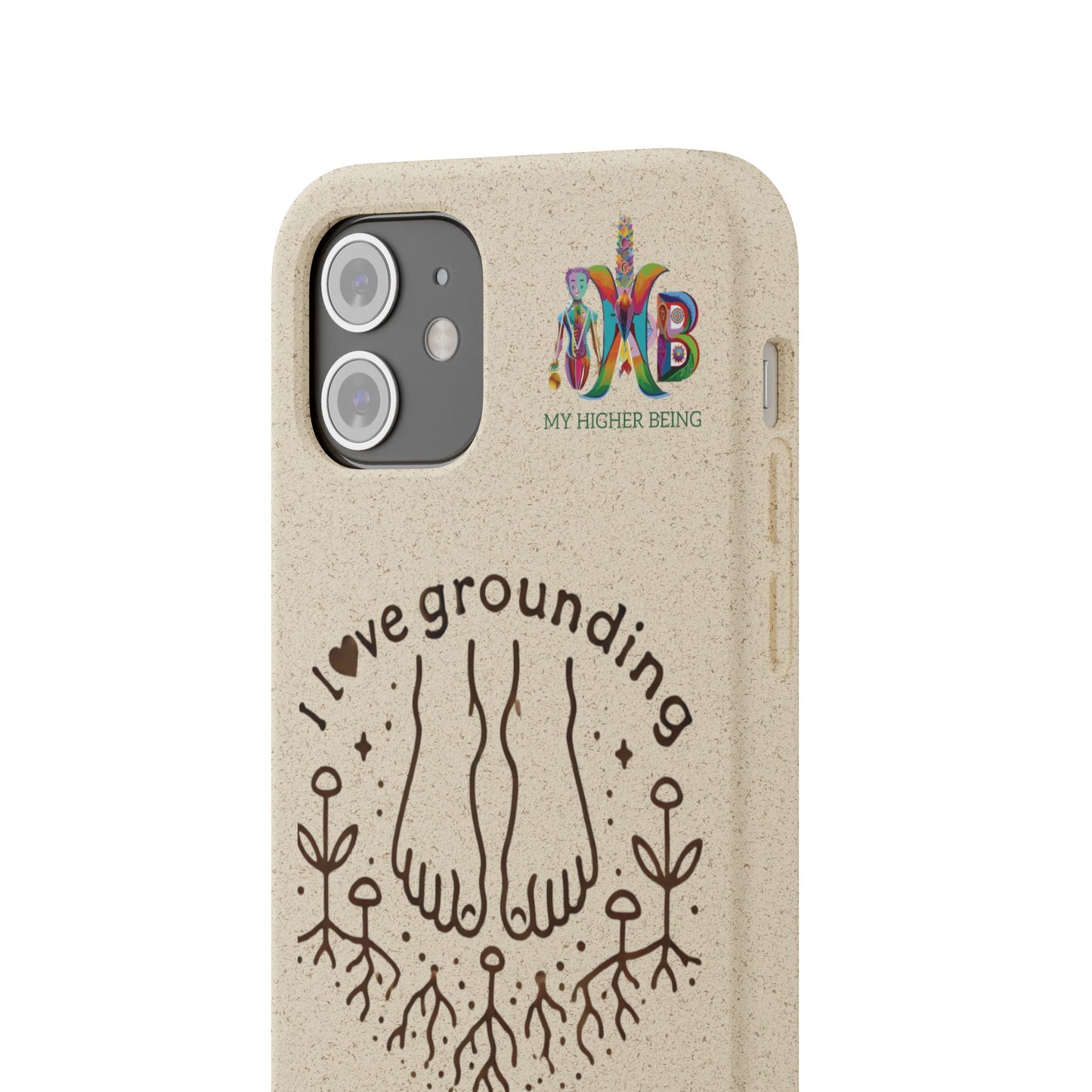 'I Love Grounding'_Plastic Free Biodegradable Phone Case