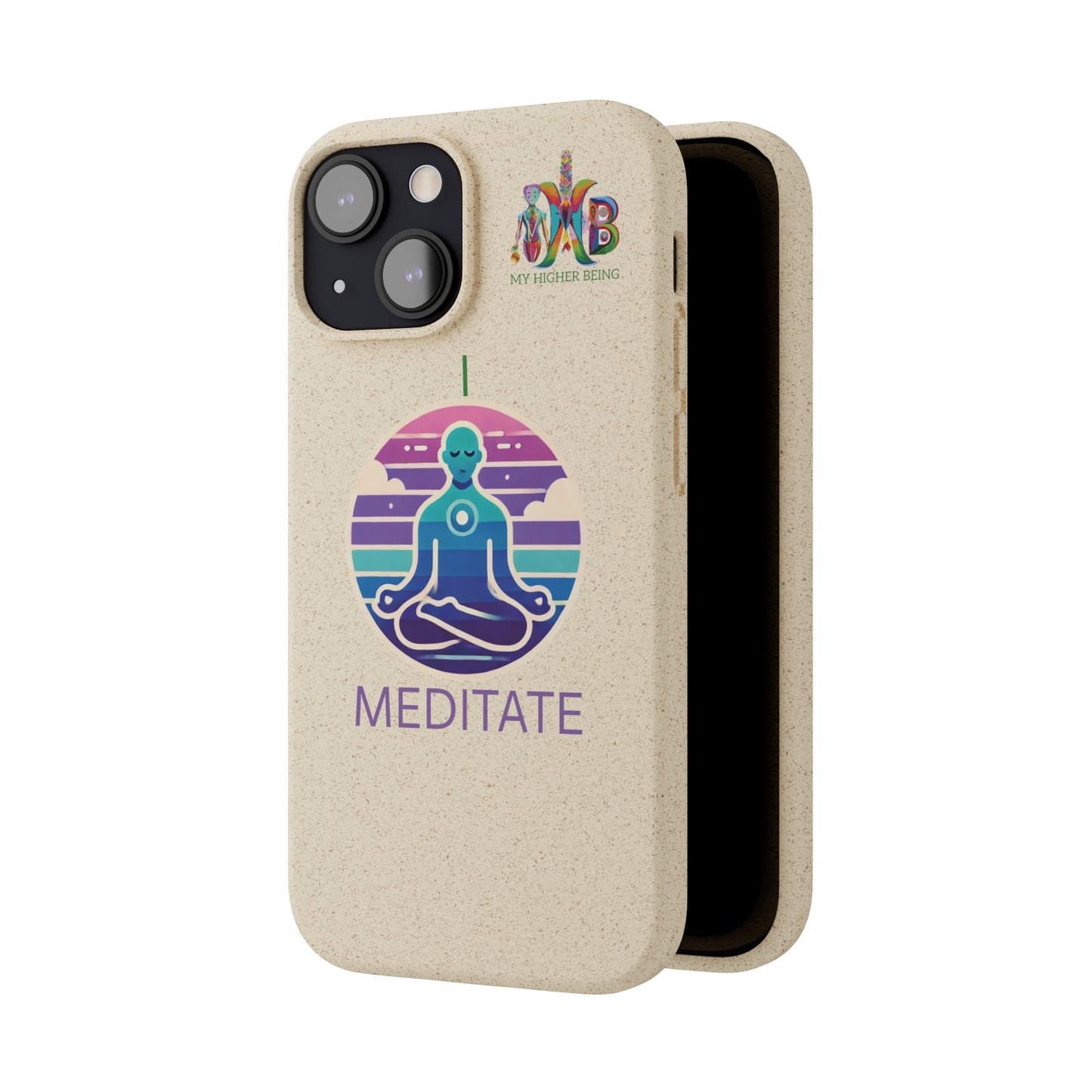 'I Meditate'_Plastic Free Biodegradable Phone Case