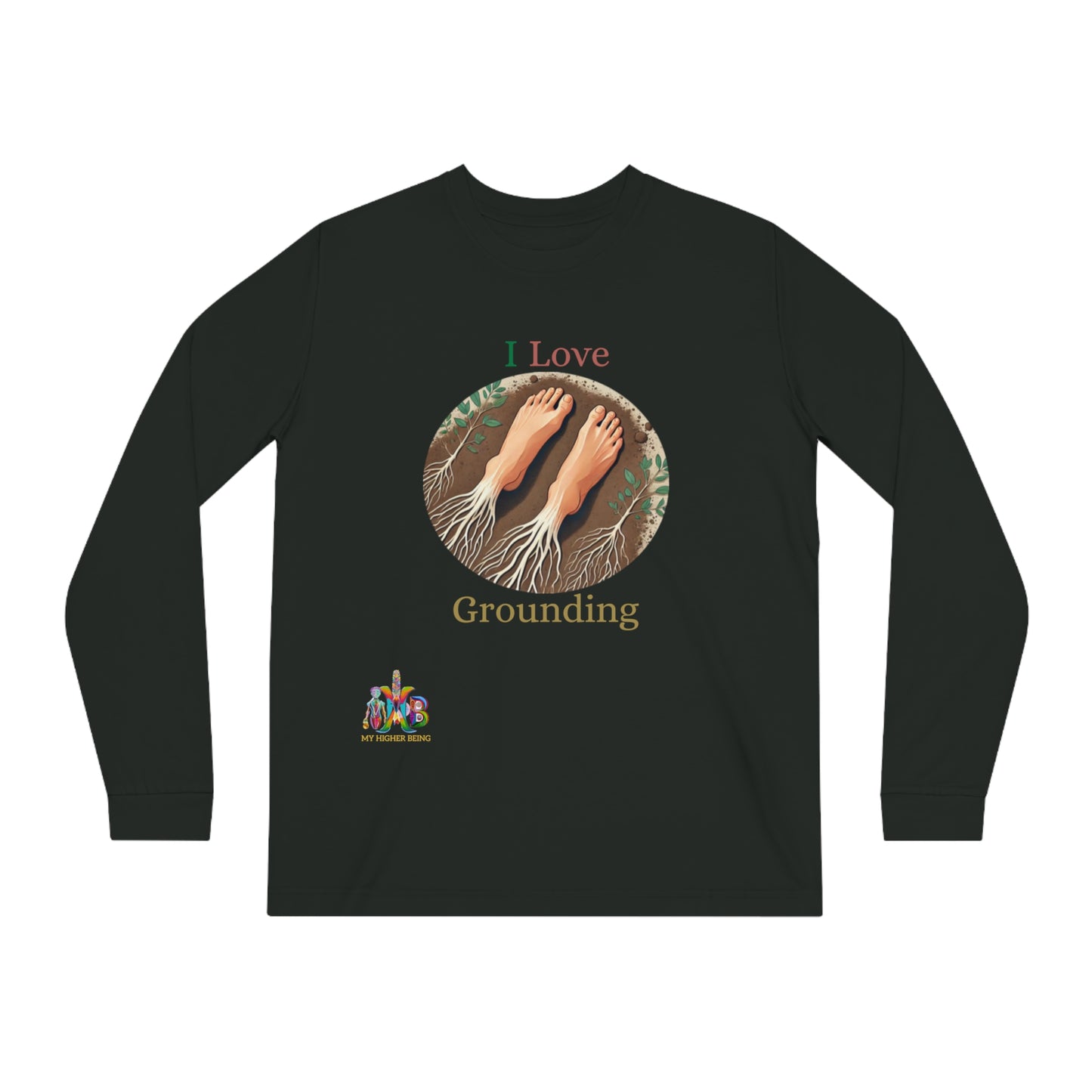 'I Love Grounding'_100% Organic Cotton Long Sleeve Tee