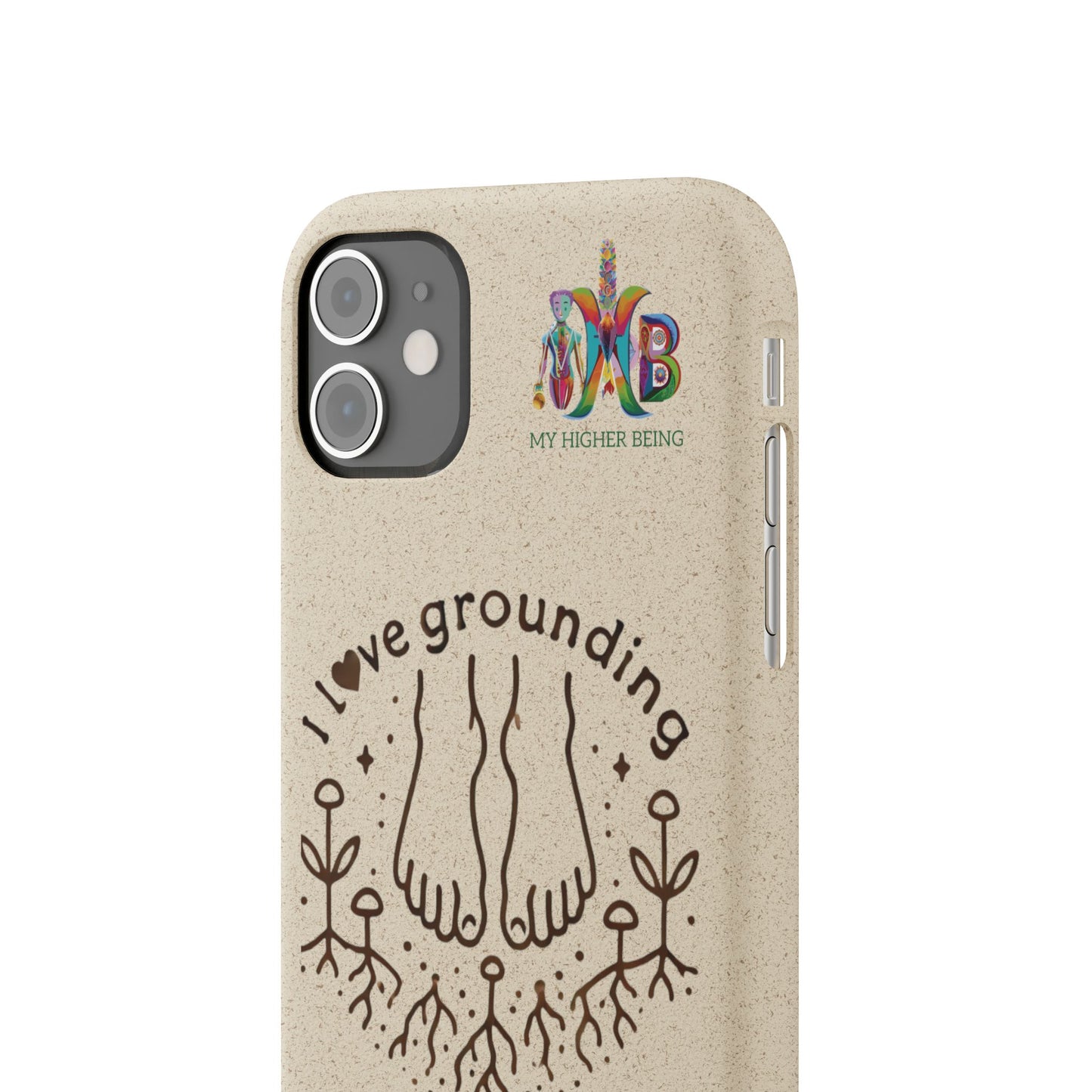 'I Love Grounding'_Plastic Free Biodegradable Phone Case