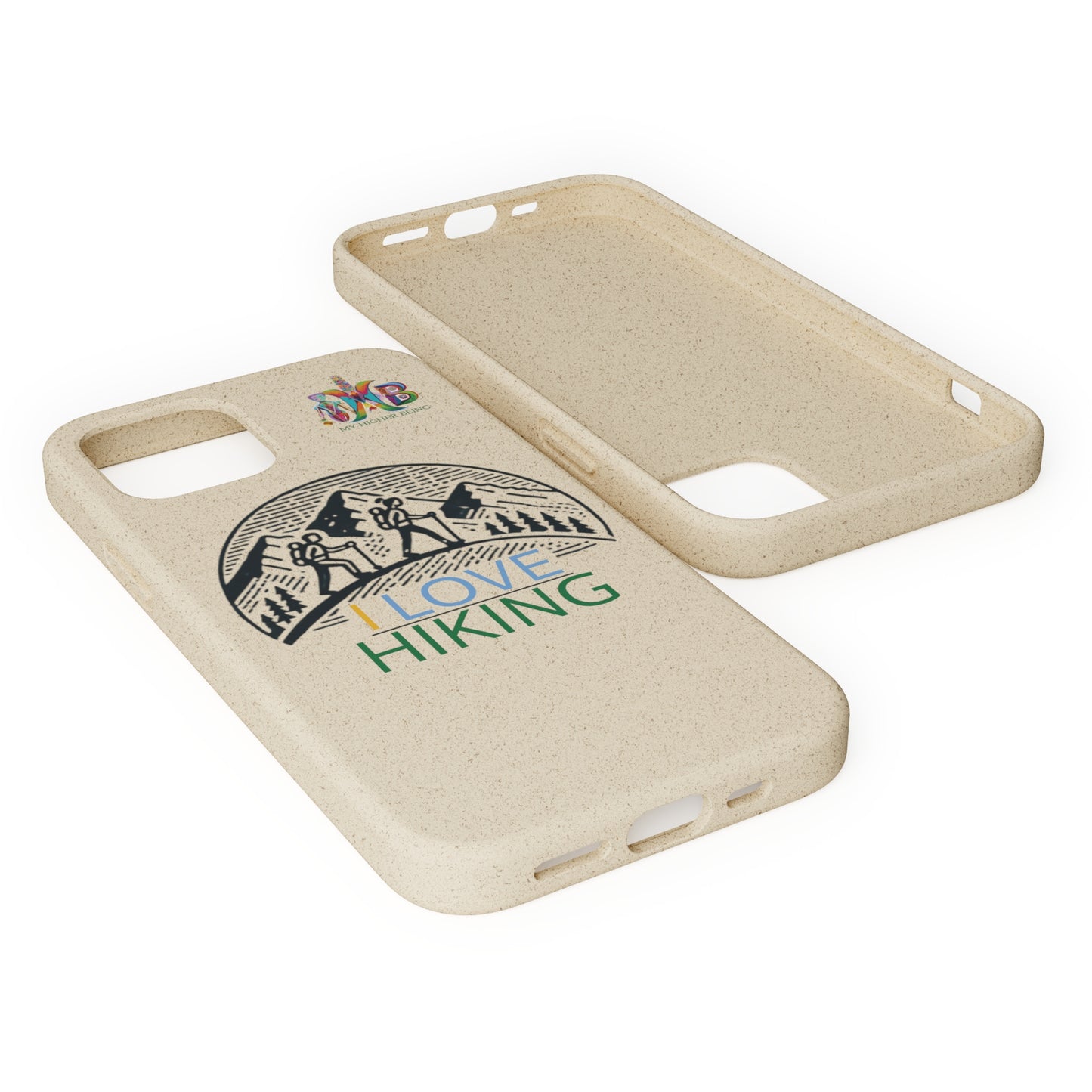 'I Love Hiking'_Plastic Free Biodegradable Phone Case