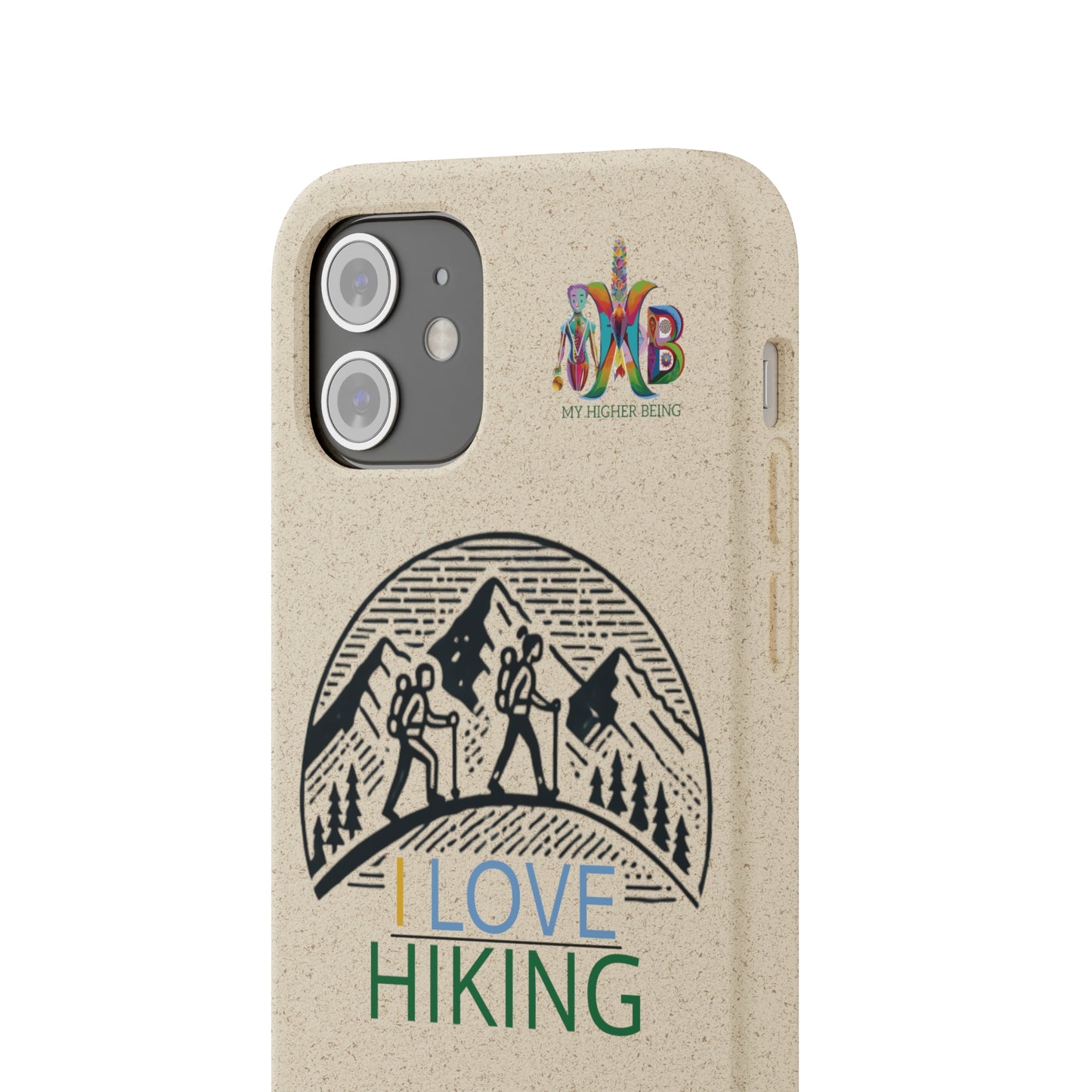 'I Love Hiking'_Plastic Free Biodegradable Phone Case
