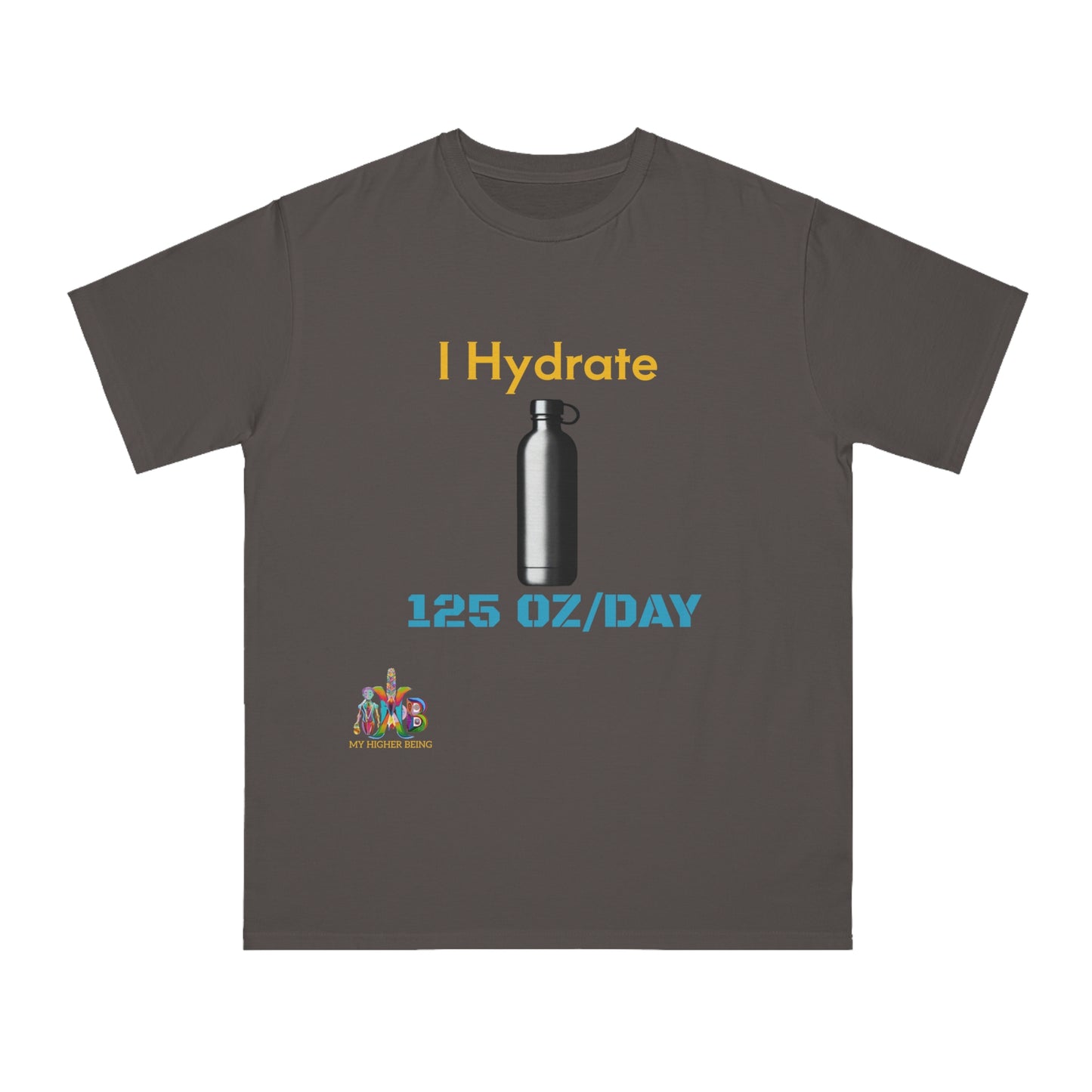 'I Hydrate 125 OZ/DAY'_100% Organic Cotton T-Shirt