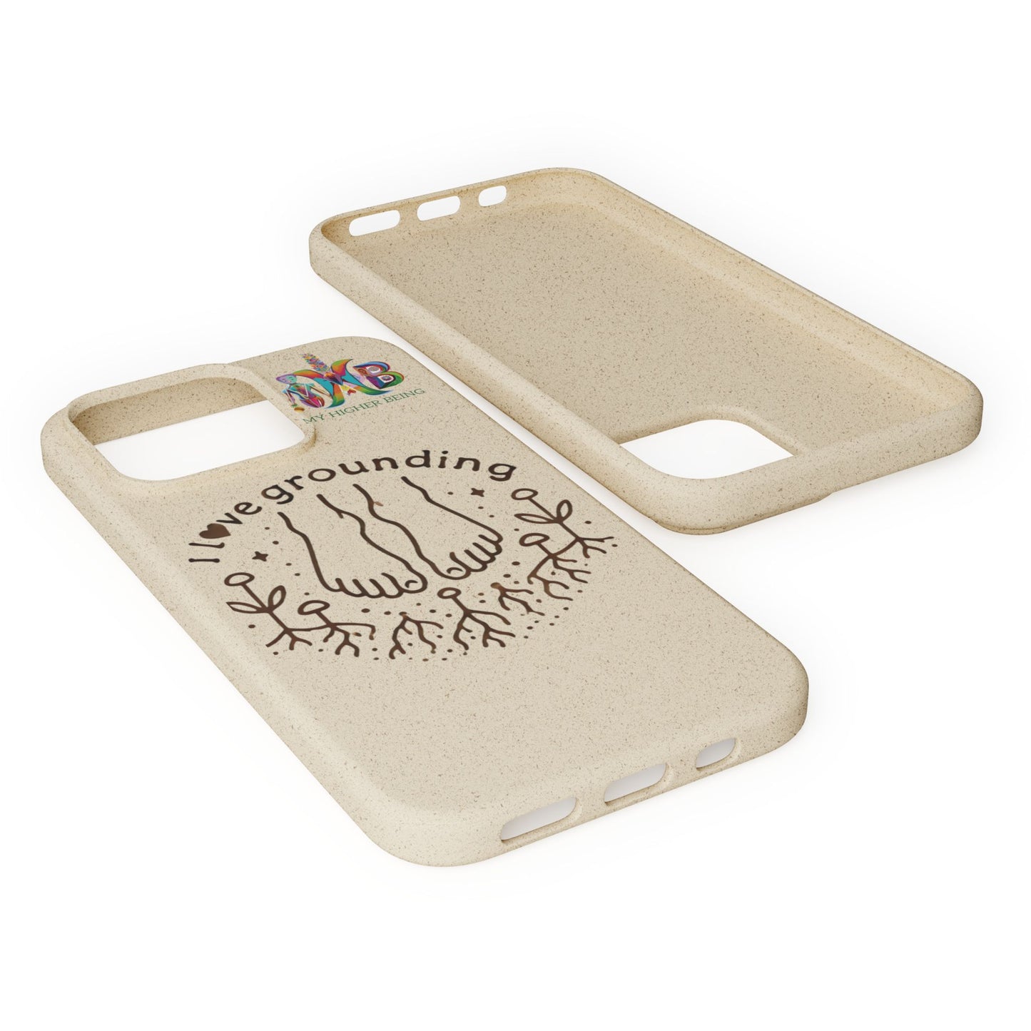 'I Love Grounding'_Plastic Free Biodegradable Phone Case