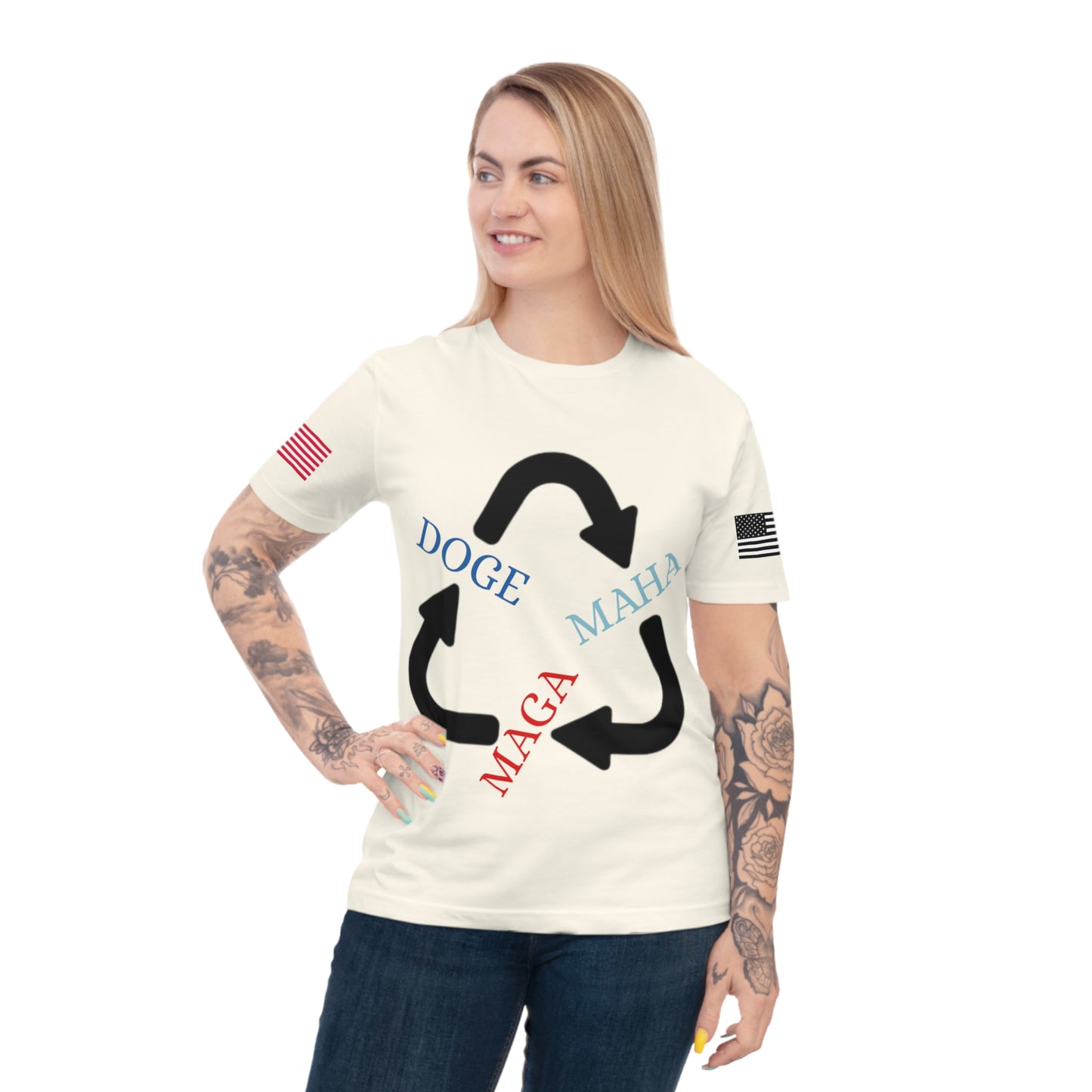 MAGA MAHA DOGE Cycle Tee _100% Organic Cotton T-Shirt