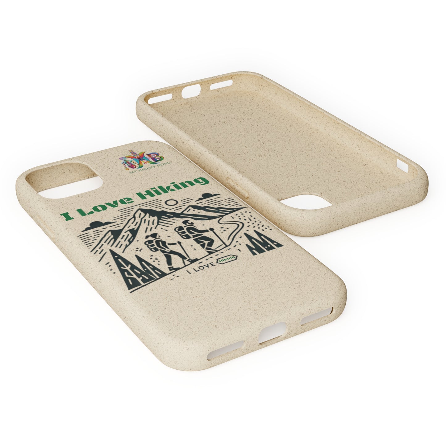 I Love Hiking — Plastic Free Biodegradable Phone Case