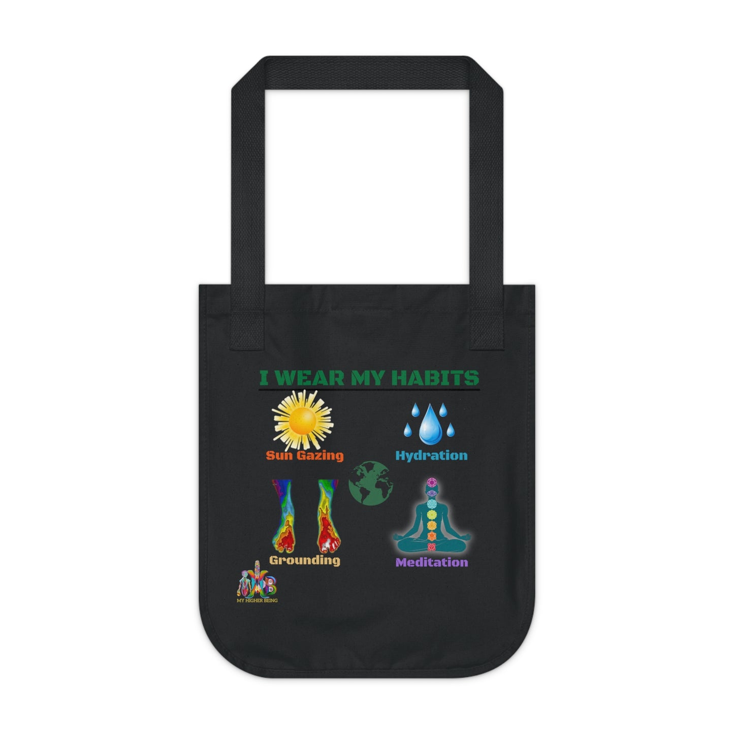 'I Wear My Habits'_100% Organic Cotton Canvas Tote Bag