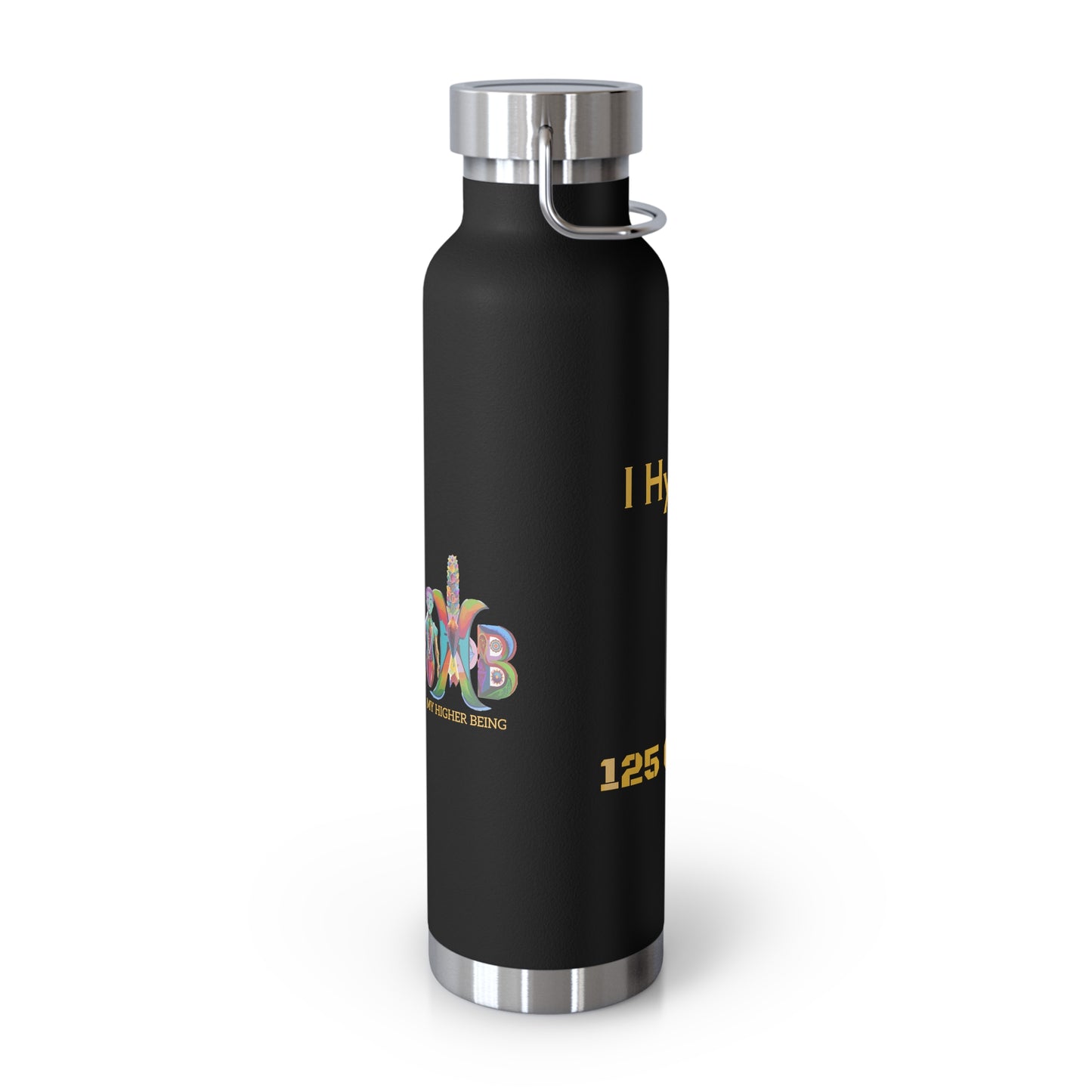 'I Hydrate 125 OZ/DAY'_Copper Vacuum Insulated Bottle, 22oz
