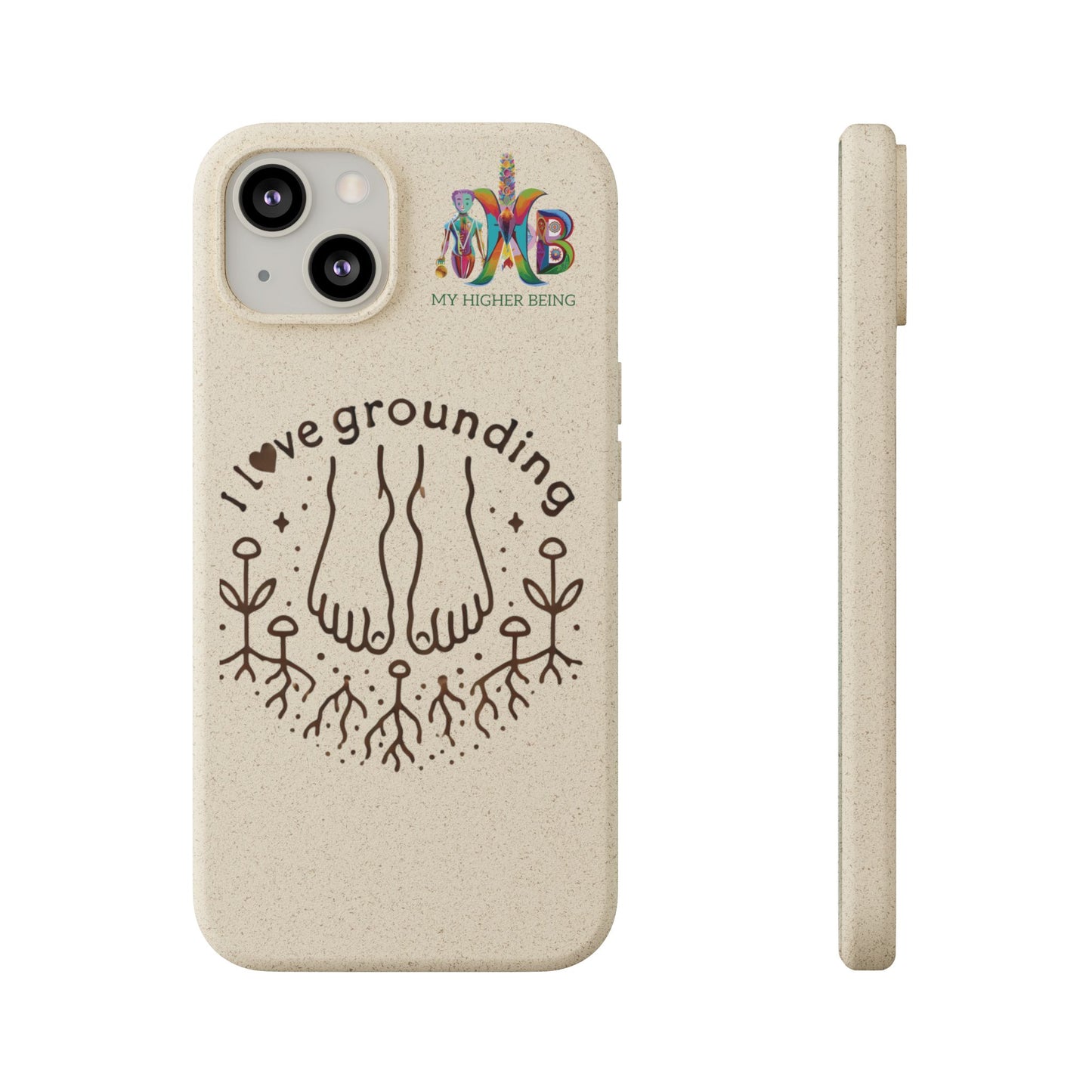 'I Love Grounding'_Plastic Free Biodegradable Phone Case