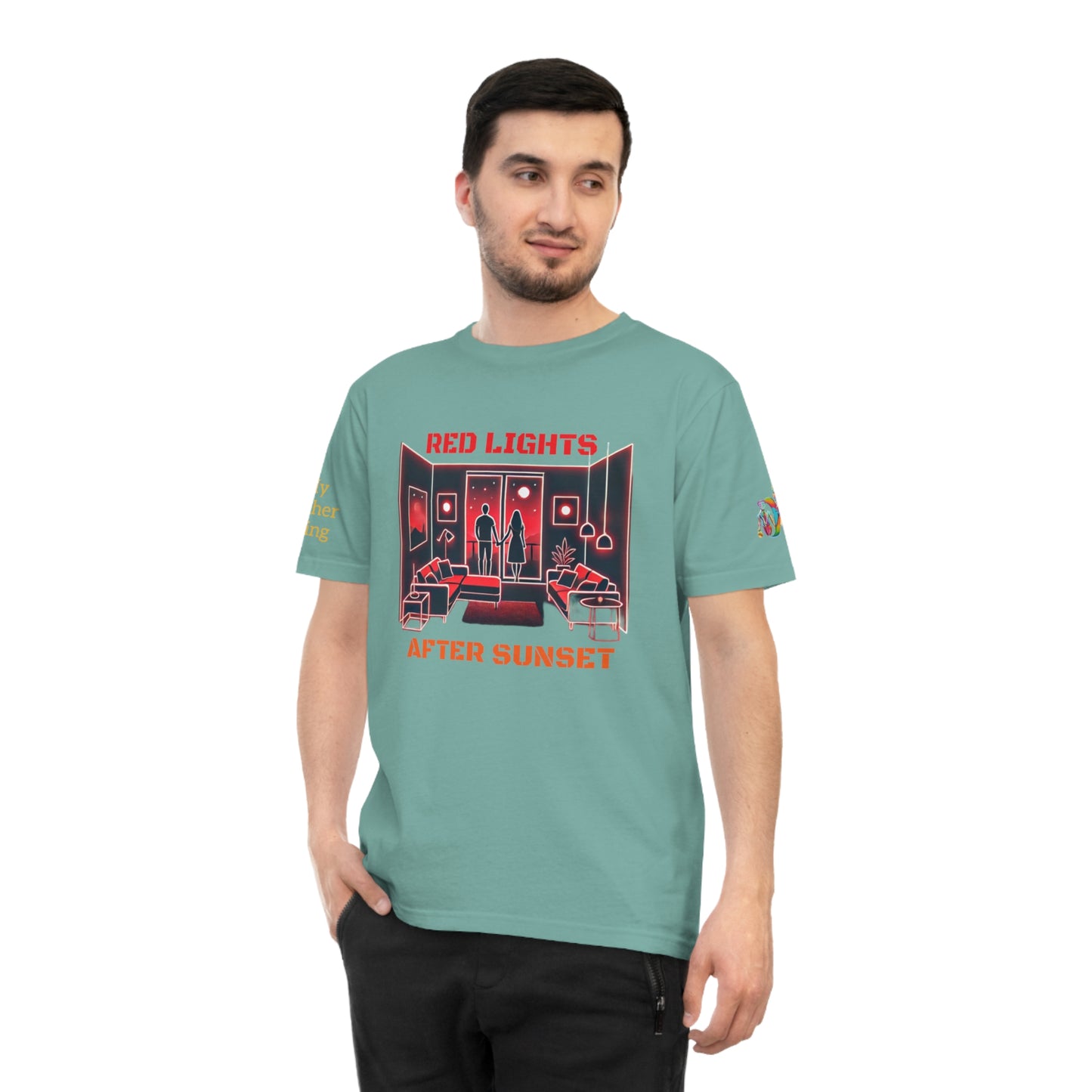 'Red Lights After Sunset' (MHB EDITION)_100% Organic Cotton T-Shirt