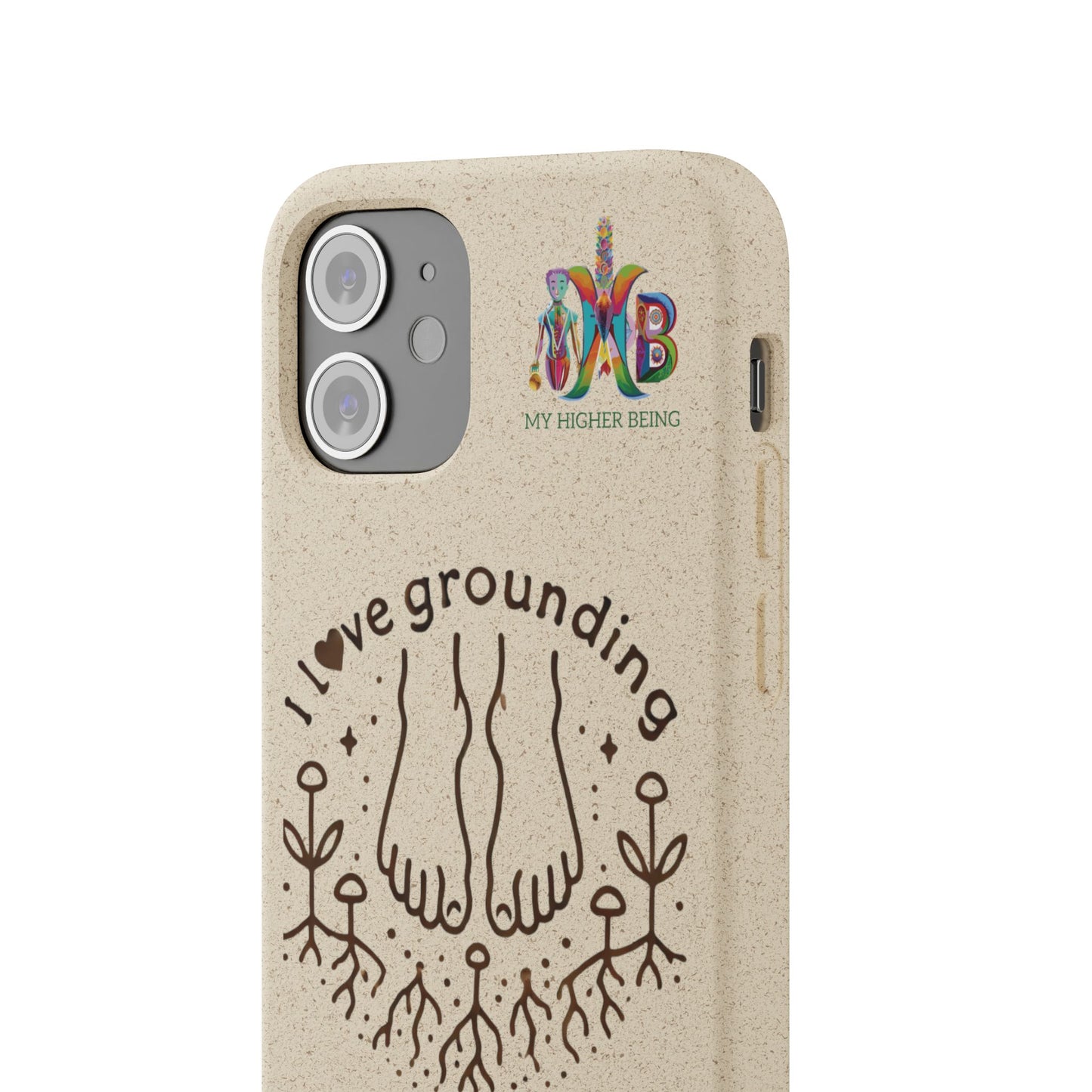 'I Love Grounding'_Plastic Free Biodegradable Phone Case