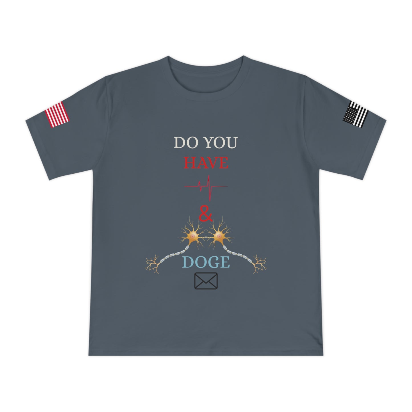 Heartbeat & Neurons Tee: Musk & DOGE’s Wake-Up Call _100% Organic Cotton