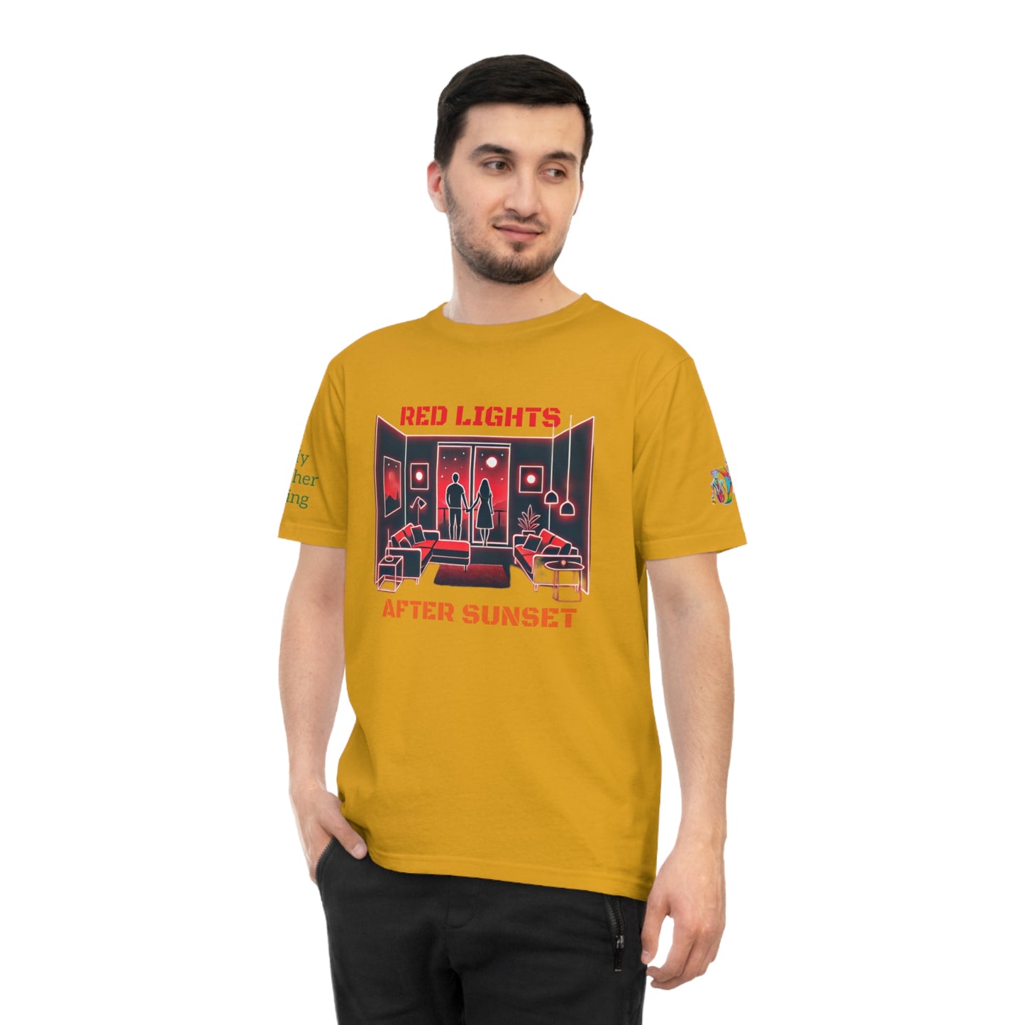 'Red Lights After Sunset' (MHB EDITION)_100% Organic Cotton T-Shirt