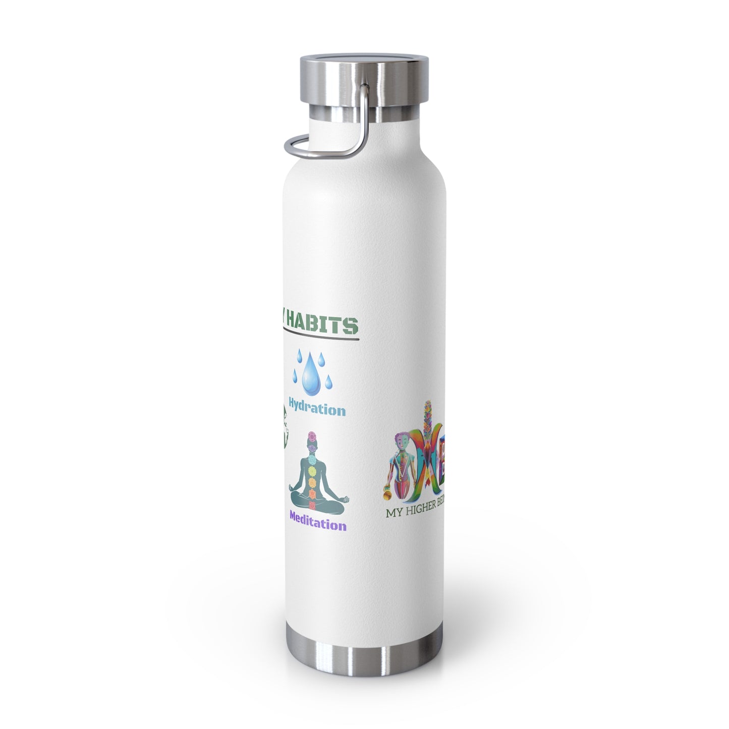 'I Wear My Habits'_Copper Vacuum Insulated Bottle, 22oz