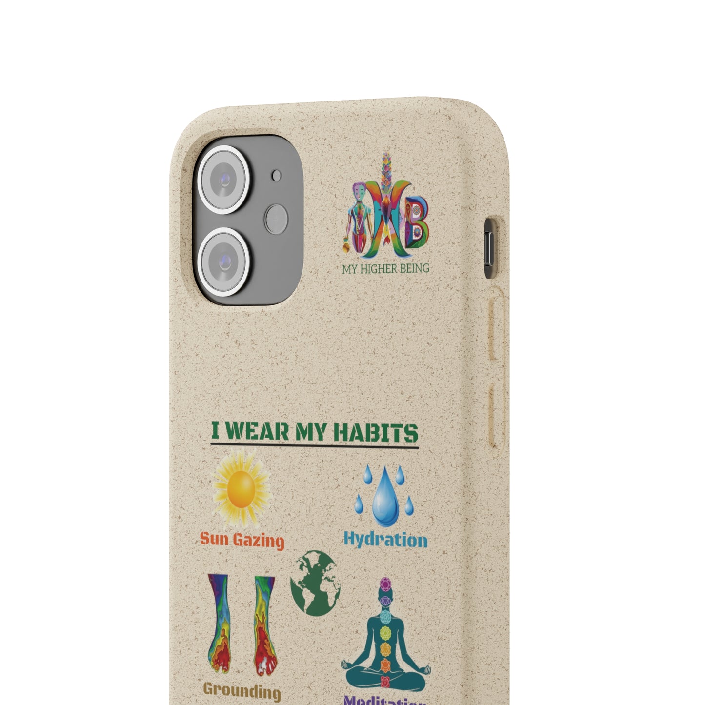 'I Wear My Habits'_Plastic Free Biodegradable Phone Case