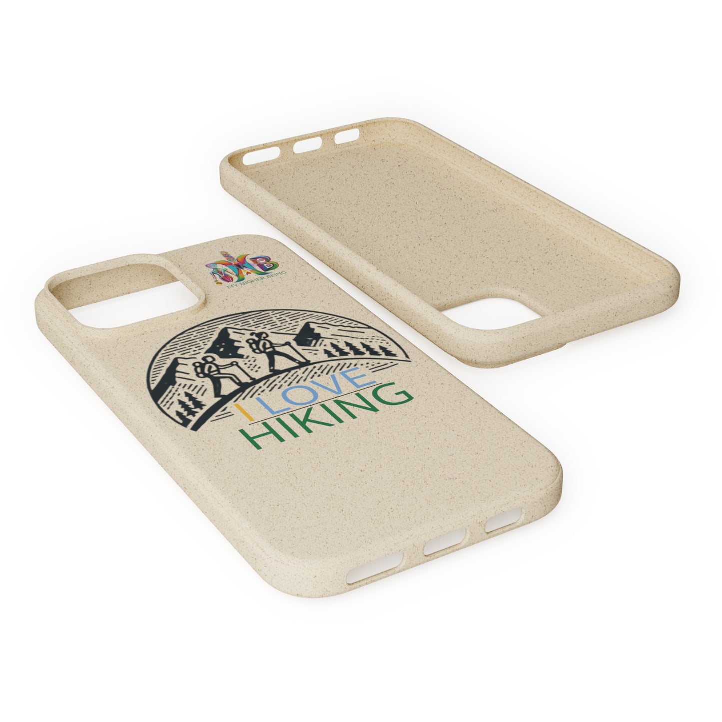 'I Love Hiking'_Plastic Free Biodegradable Phone Case