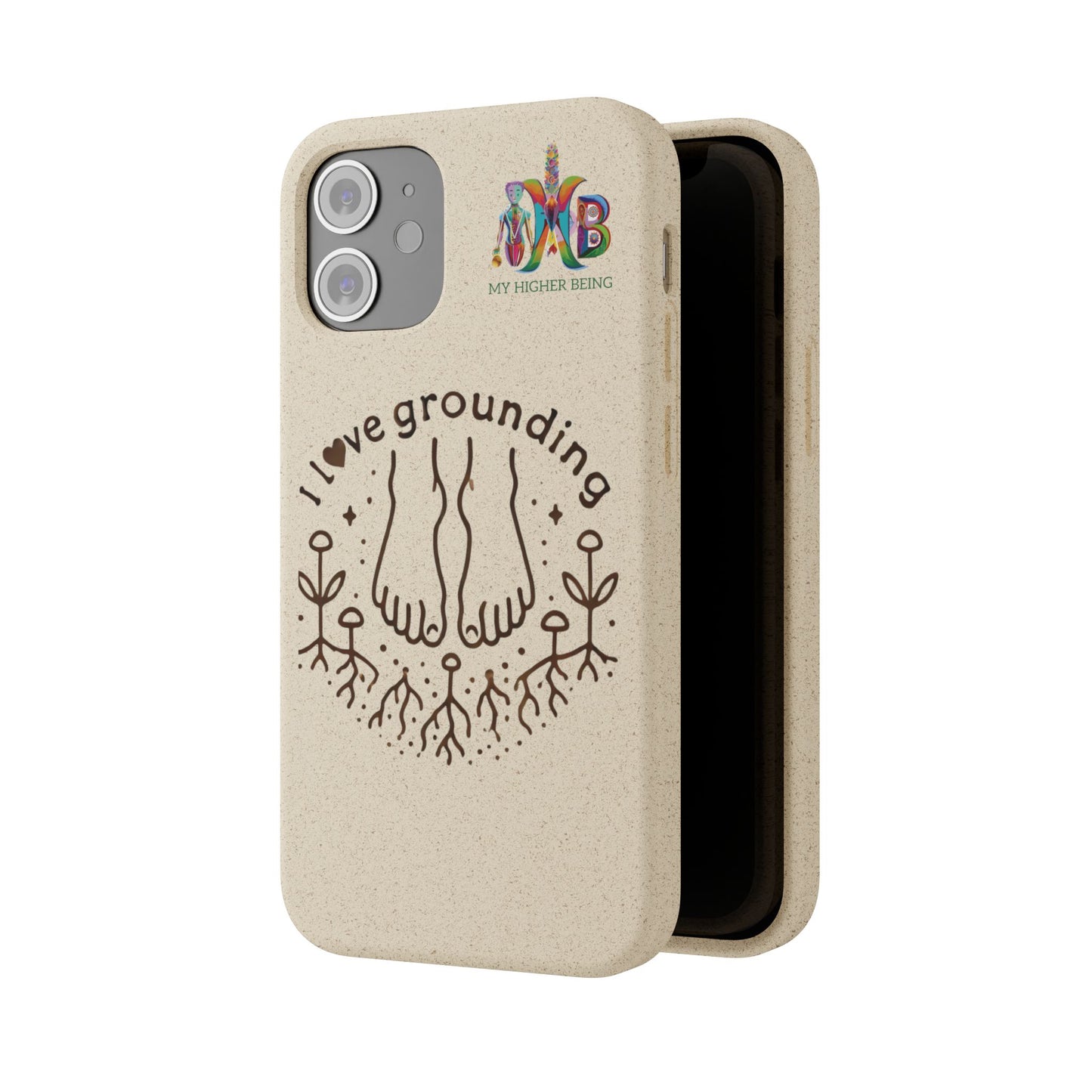 'I Love Grounding'_Plastic Free Biodegradable Phone Case