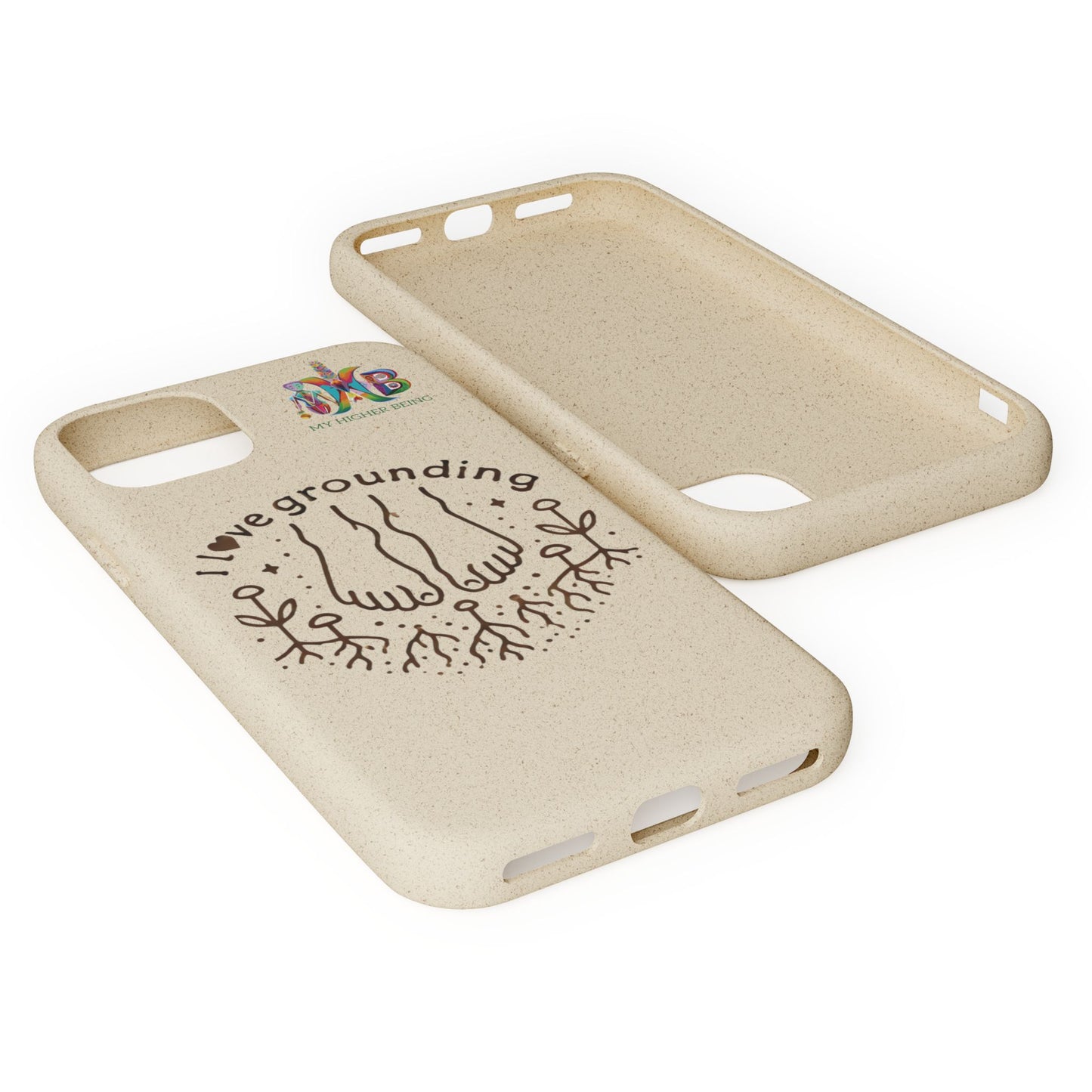 'I Love Grounding'_Plastic Free Biodegradable Phone Case