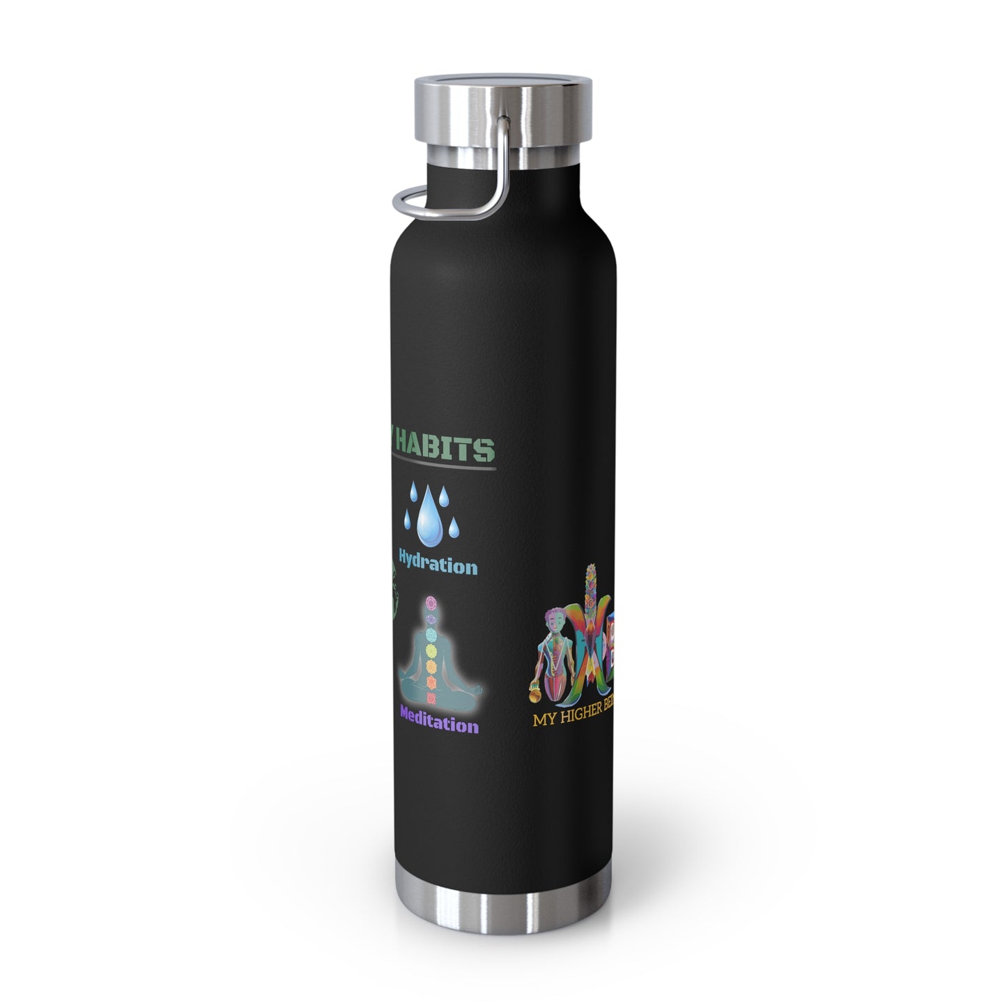 'I Wear My Habits'_Copper Vacuum Insulated Bottle, 22oz