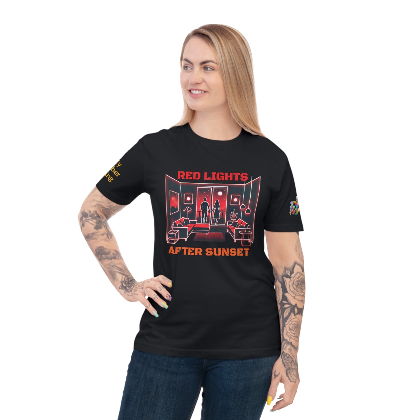 'Red Lights After Sunset' (MHB EDITION)_100% Organic Cotton T-Shirt