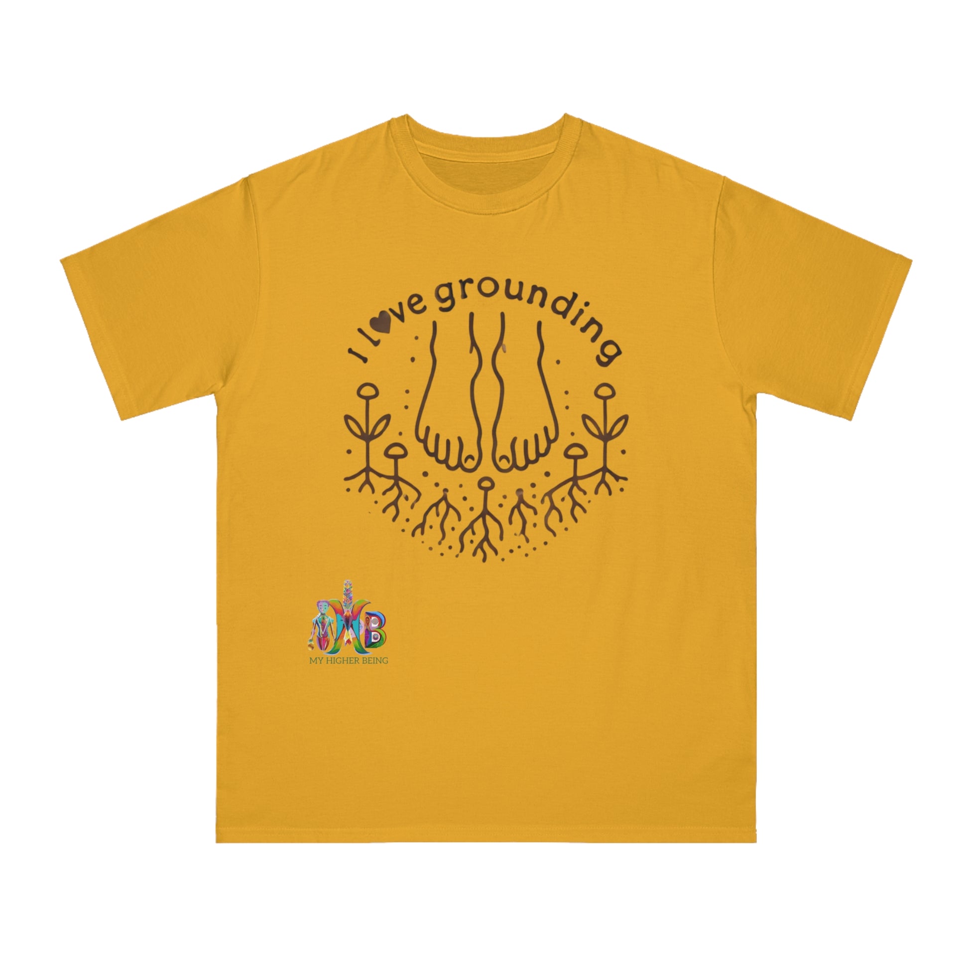 'I Love Grounding'_100% Organic Cotton T-Shirt - My Higher Being
