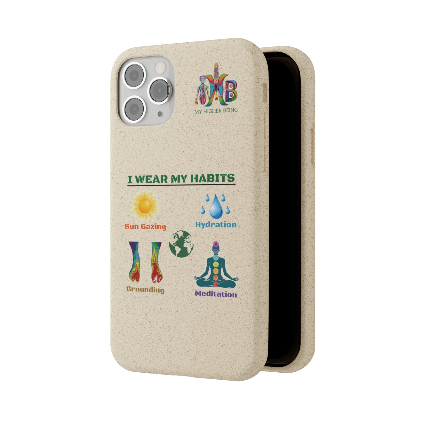 'I Wear My Habits'_Plastic Free Biodegradable Phone Case
