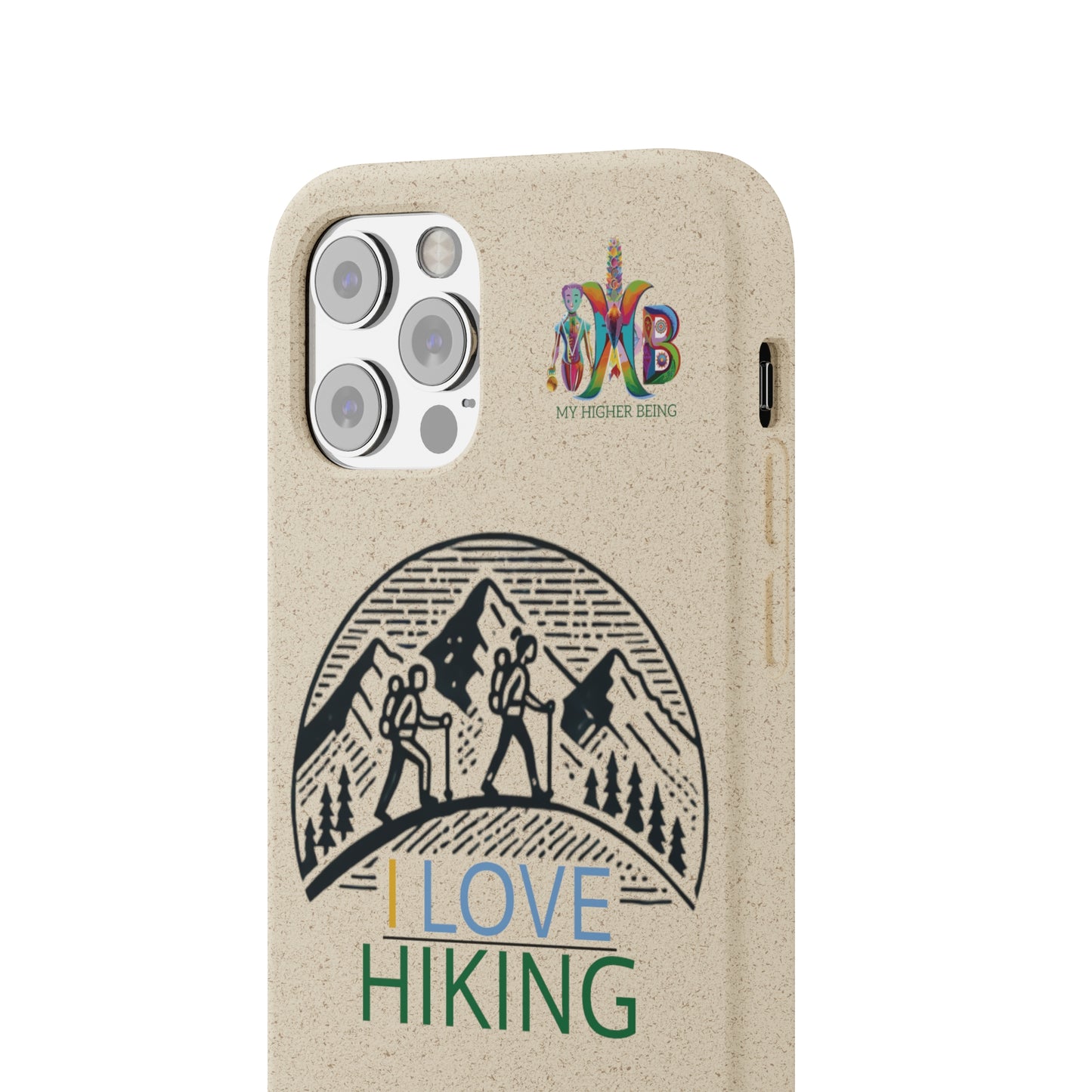 'I Love Hiking'_Plastic Free Biodegradable Phone Case