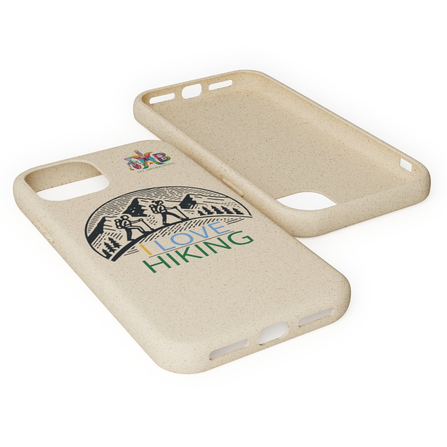 'I Love Hiking'_Plastic Free Biodegradable Phone Case