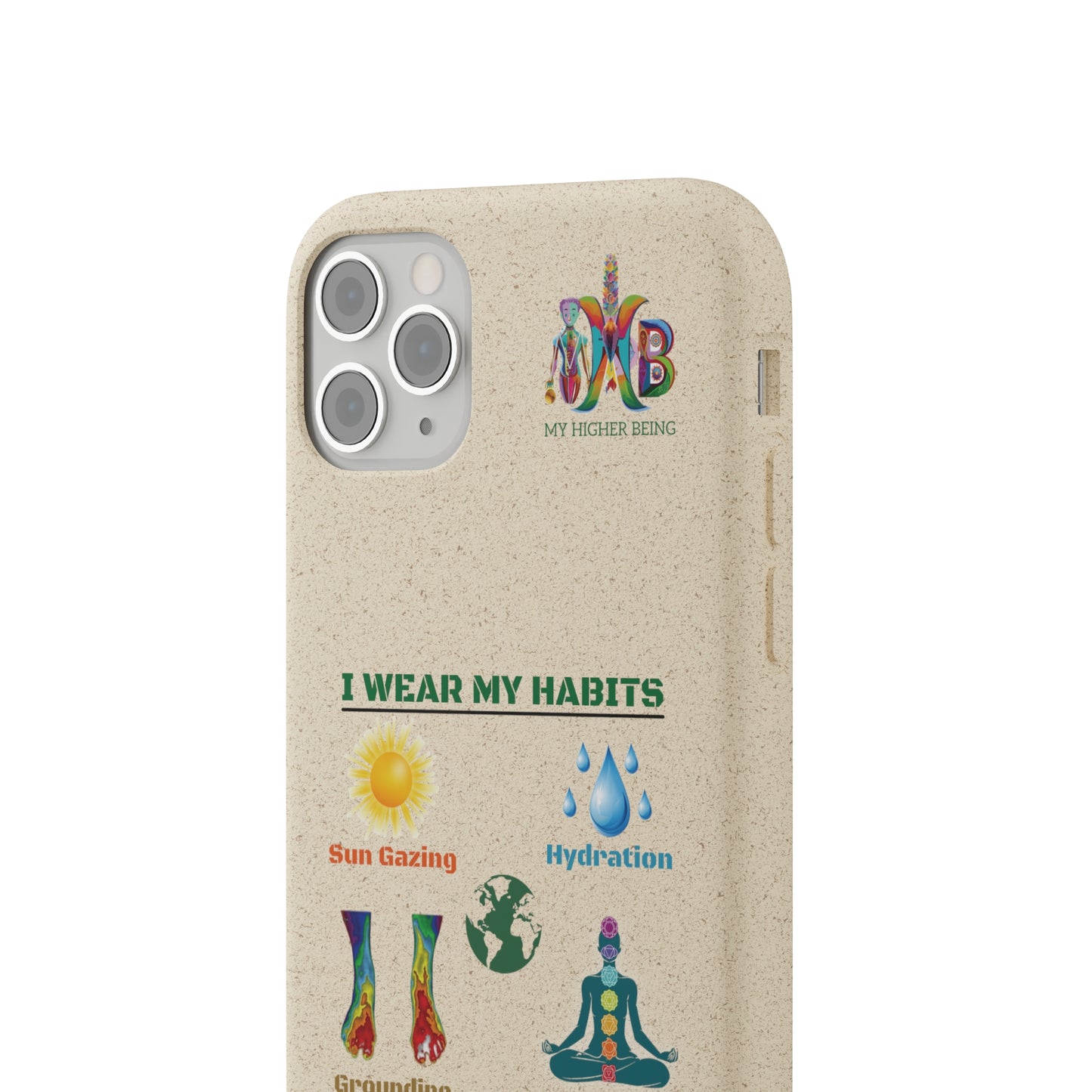 'I Wear My Habits'_Plastic Free Biodegradable Phone Case