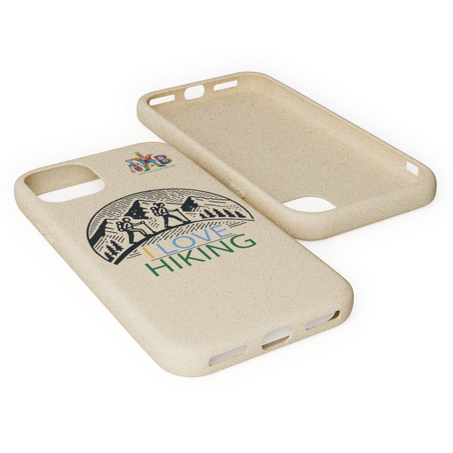 'I Love Hiking'_Plastic Free Biodegradable Phone Case