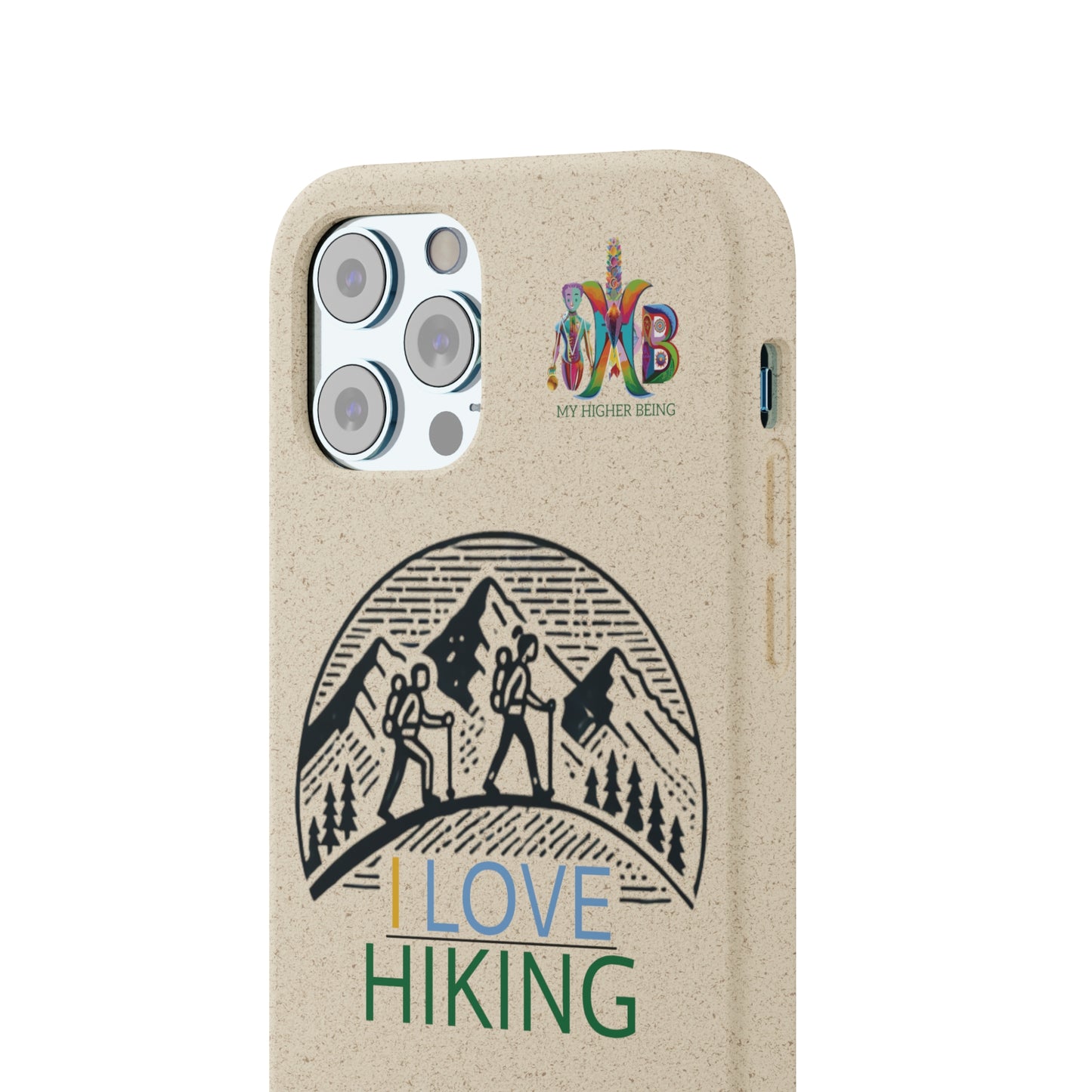 'I Love Hiking'_Plastic Free Biodegradable Phone Case