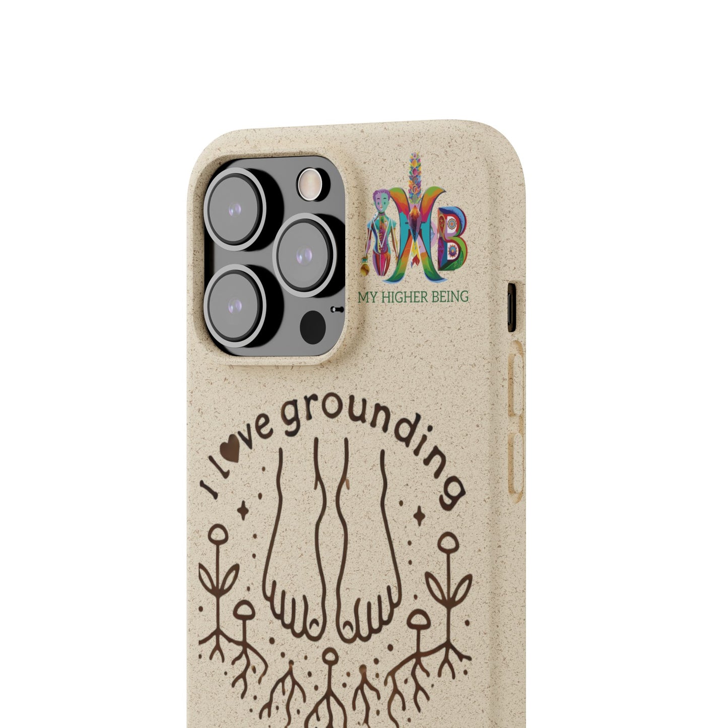 'I Love Grounding'_Plastic Free Biodegradable Phone Case