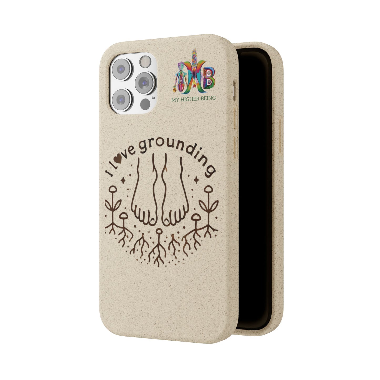 'I Love Grounding'_Plastic Free Biodegradable Phone Case