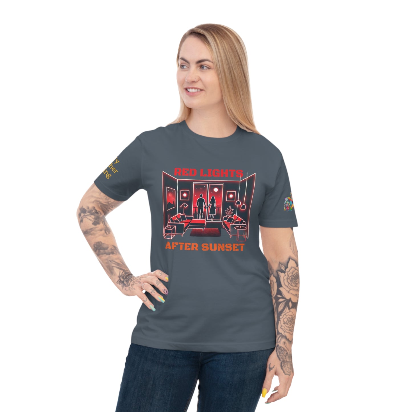 'Red Lights After Sunset' (MHB EDITION)_100% Organic Cotton T-Shirt