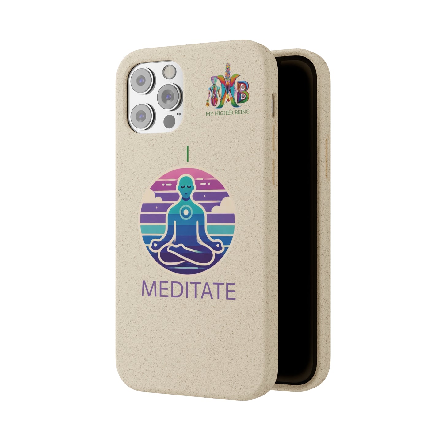 'I Meditate'_Plastic Free Biodegradable Phone Case