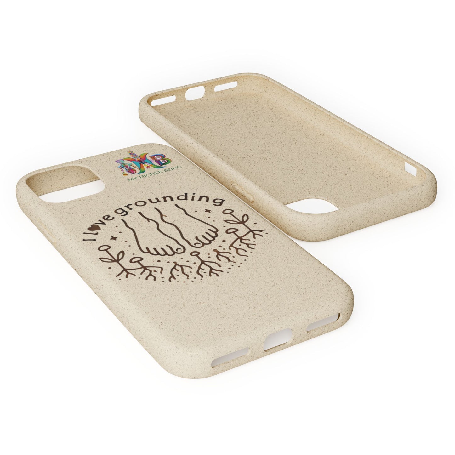 'I Love Grounding'_Plastic Free Biodegradable Phone Case