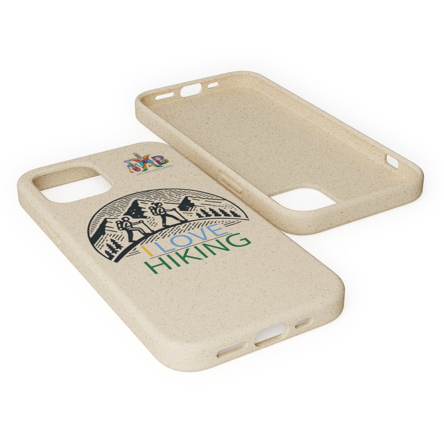 'I Love Hiking'_Plastic Free Biodegradable Phone Case