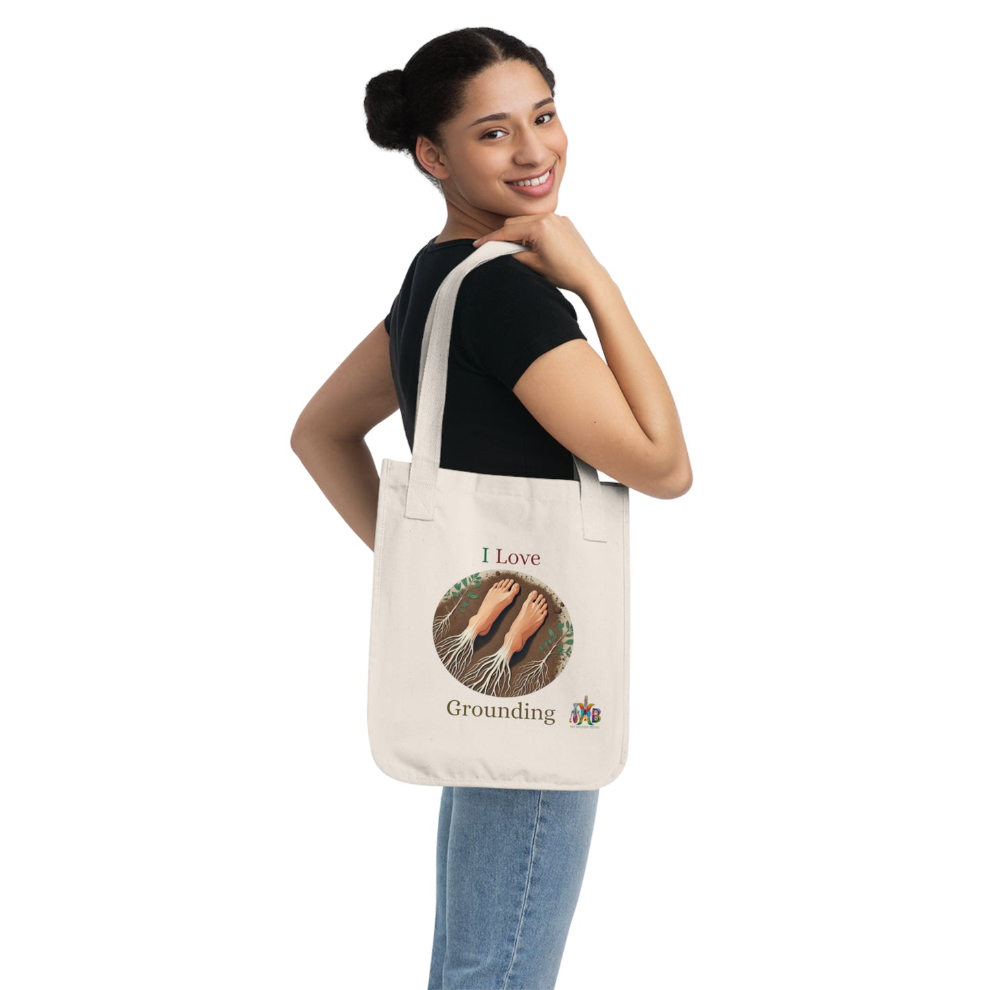 'I Love Grounding'_100% Organic Cotton Canvas Tote Bag