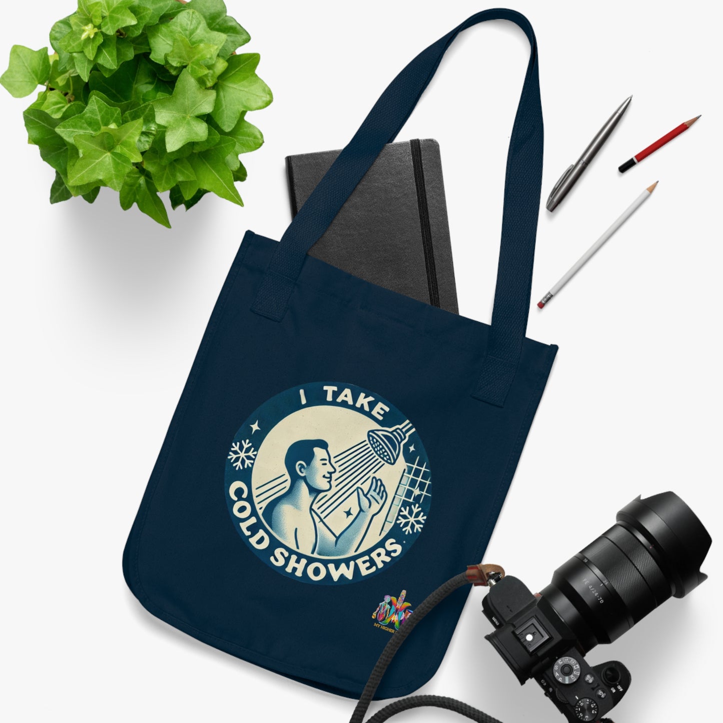 I Take Cold Showers — 100% Organic Cotton Canvas Tote Bag — Design 3