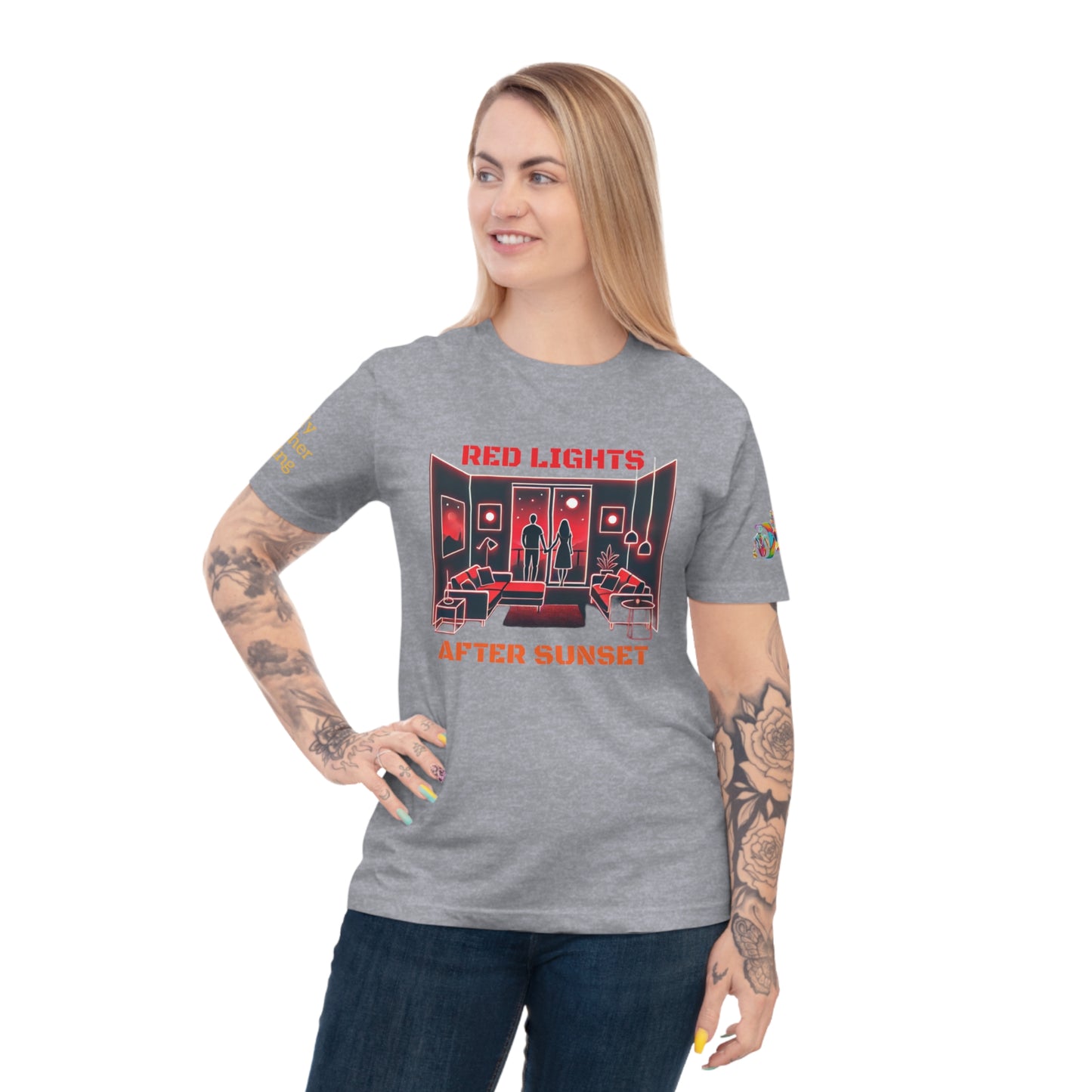 'Red Lights After Sunset' (MHB EDITION)_100% Organic Cotton T-Shirt