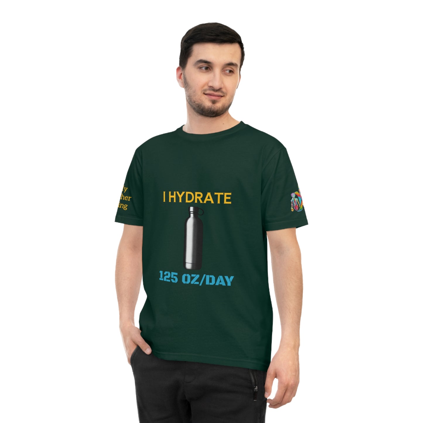 'I Hydrate 125 OZ/DAY' (MHB EDITION)_100% Organic Cotton T-Shirt