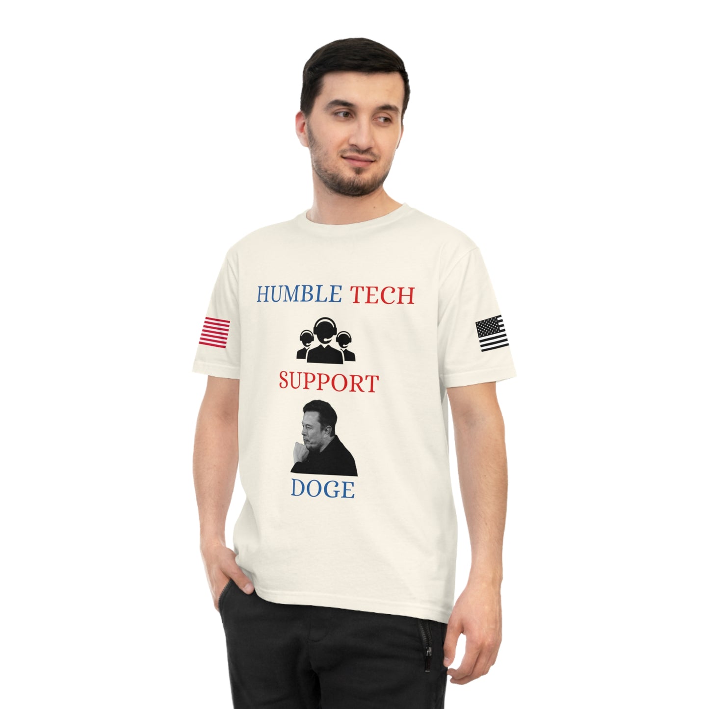 Elon Musk’s ‘Humble Tech Support’ DOGE Initiative Tee _100% Organic Cotton