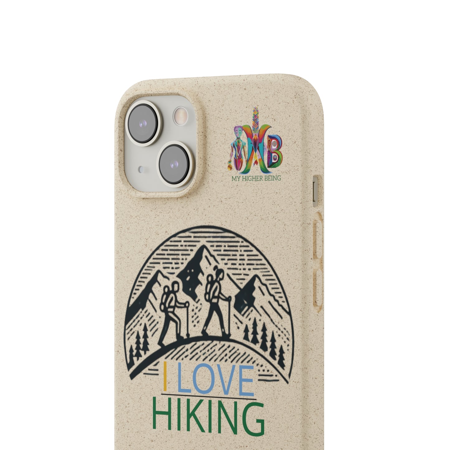 'I Love Hiking'_Plastic Free Biodegradable Phone Case
