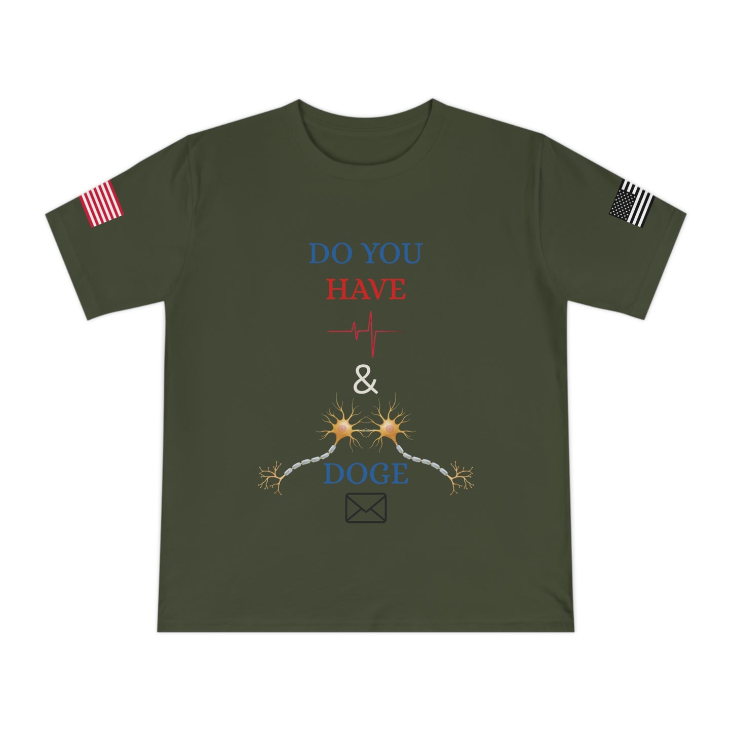 Heartbeat & Neurons Tee: Musk & DOGE’s Wake-Up Call _100% Organic Cotton